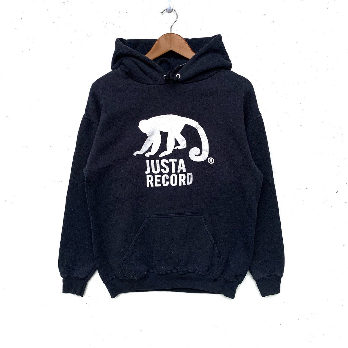 Vintage Vintage 90’s Justa Record Ska Hip Hop Rap Hoodie Sweatshirt Size US M / EU 48-50 / 2 - 1 Thumbnail