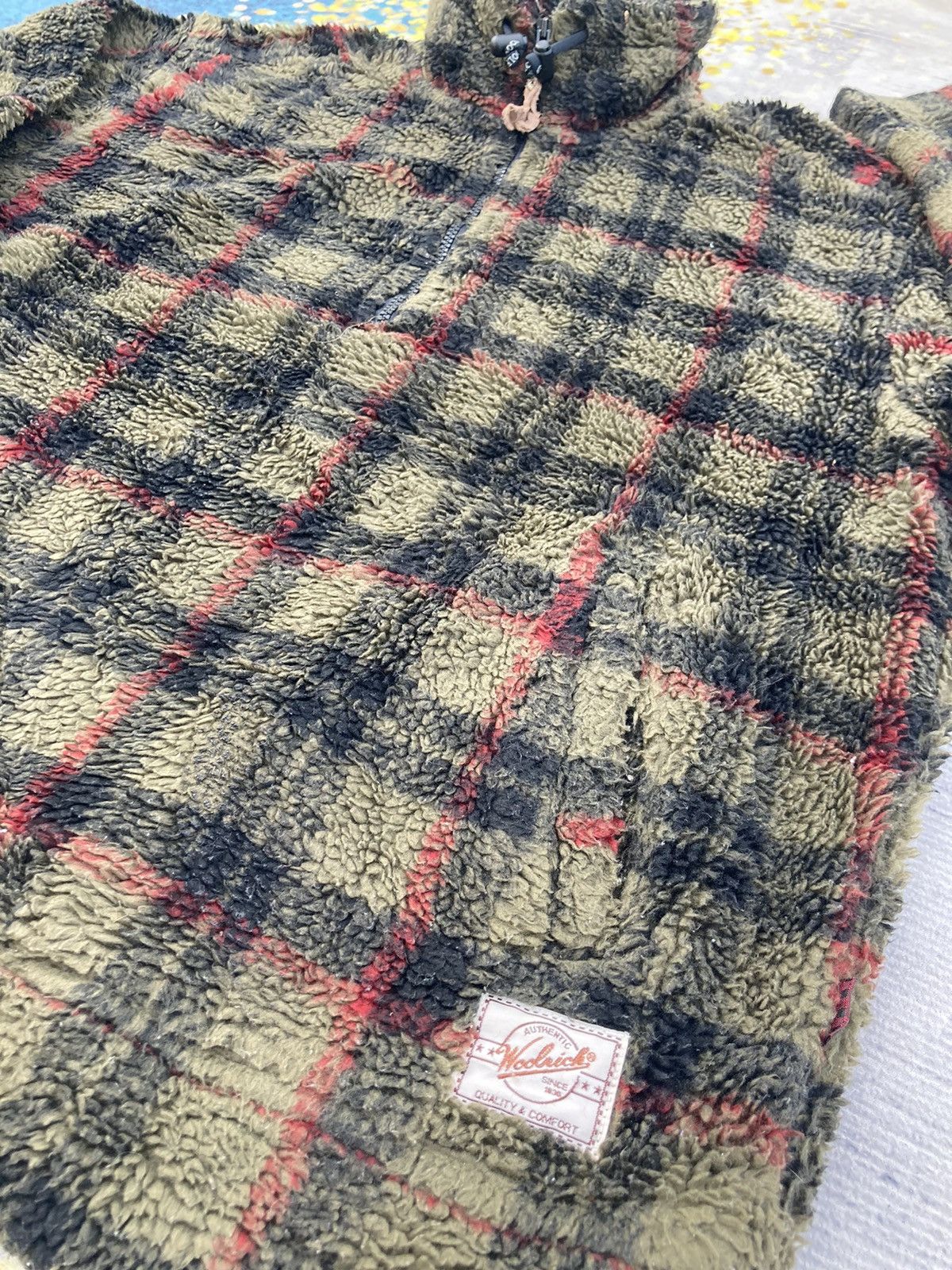 WOOLRICH CHECKERED FLEECE JACKET