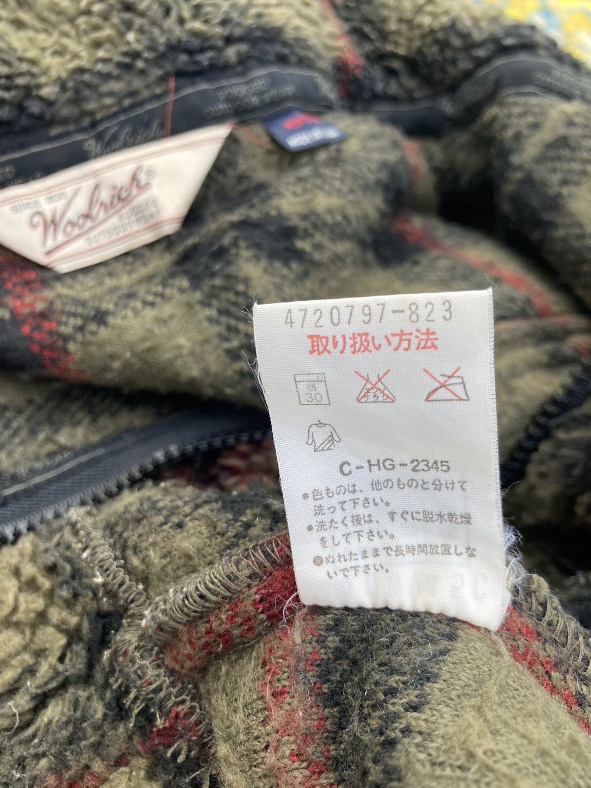 WOOLRICH CHECKERED FLEECE JACKET
