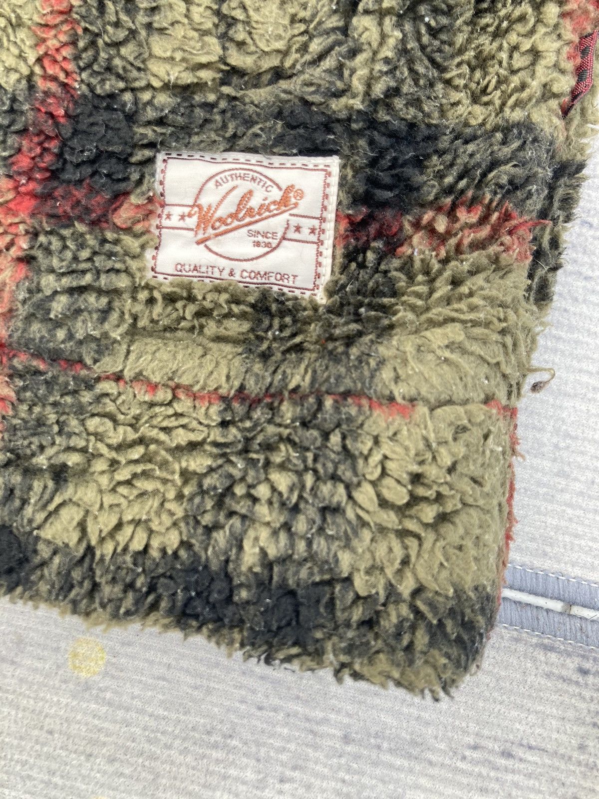 WOOLRICH CHECKERED FLEECE JACKET
