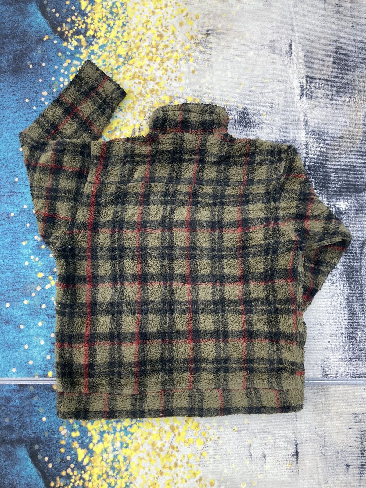 WOOLRICH CHECKERED FLEECE JACKET