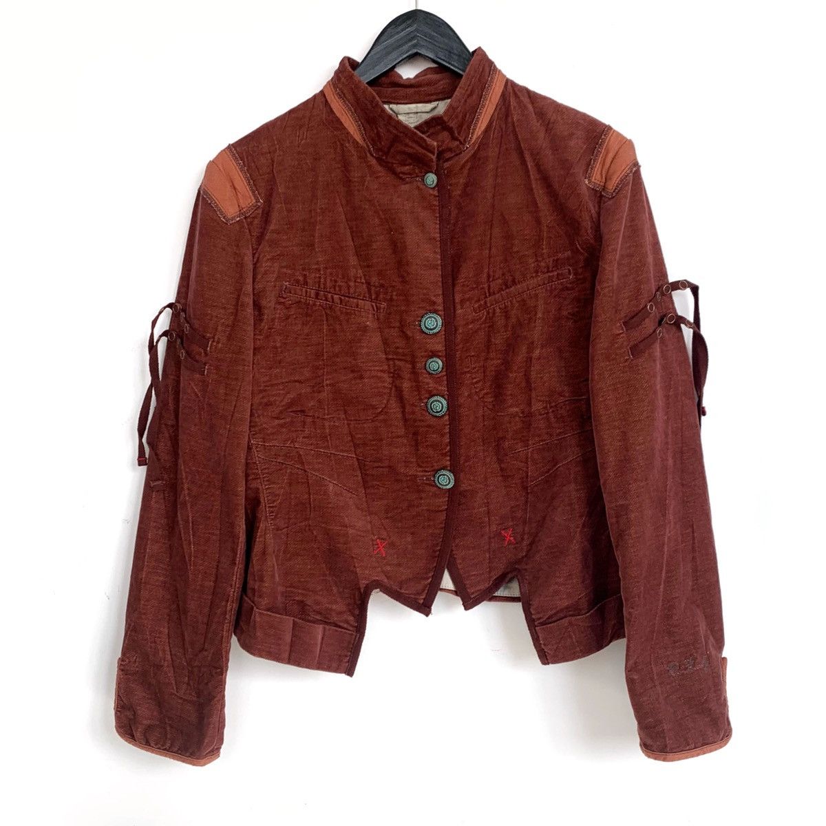 Marithe + Francois Girbaud 🔴 Marithe Francois Girbaud Jacket Blazer Strap Brown 90s Size M / US 6-8 / IT 42-44 - 1 Thumbnail