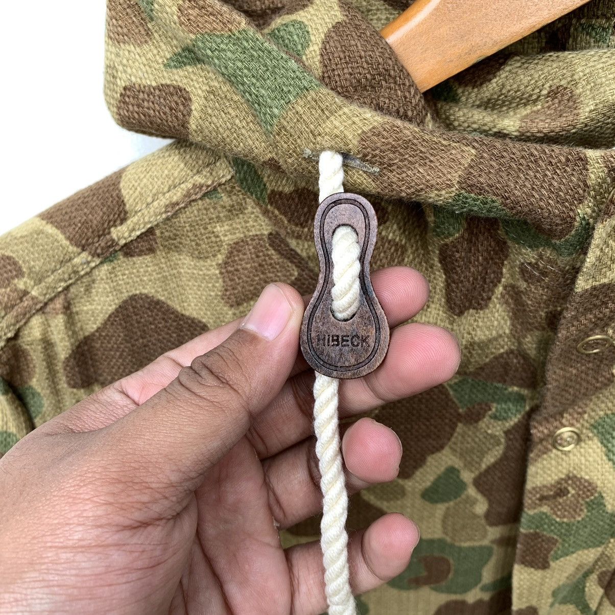 Japanese Brand Made In Japan Hibeck Hoodie Camouflage Lightweight Jacket Size US M / EU 48-50 / 2 - 3 Thumbnail