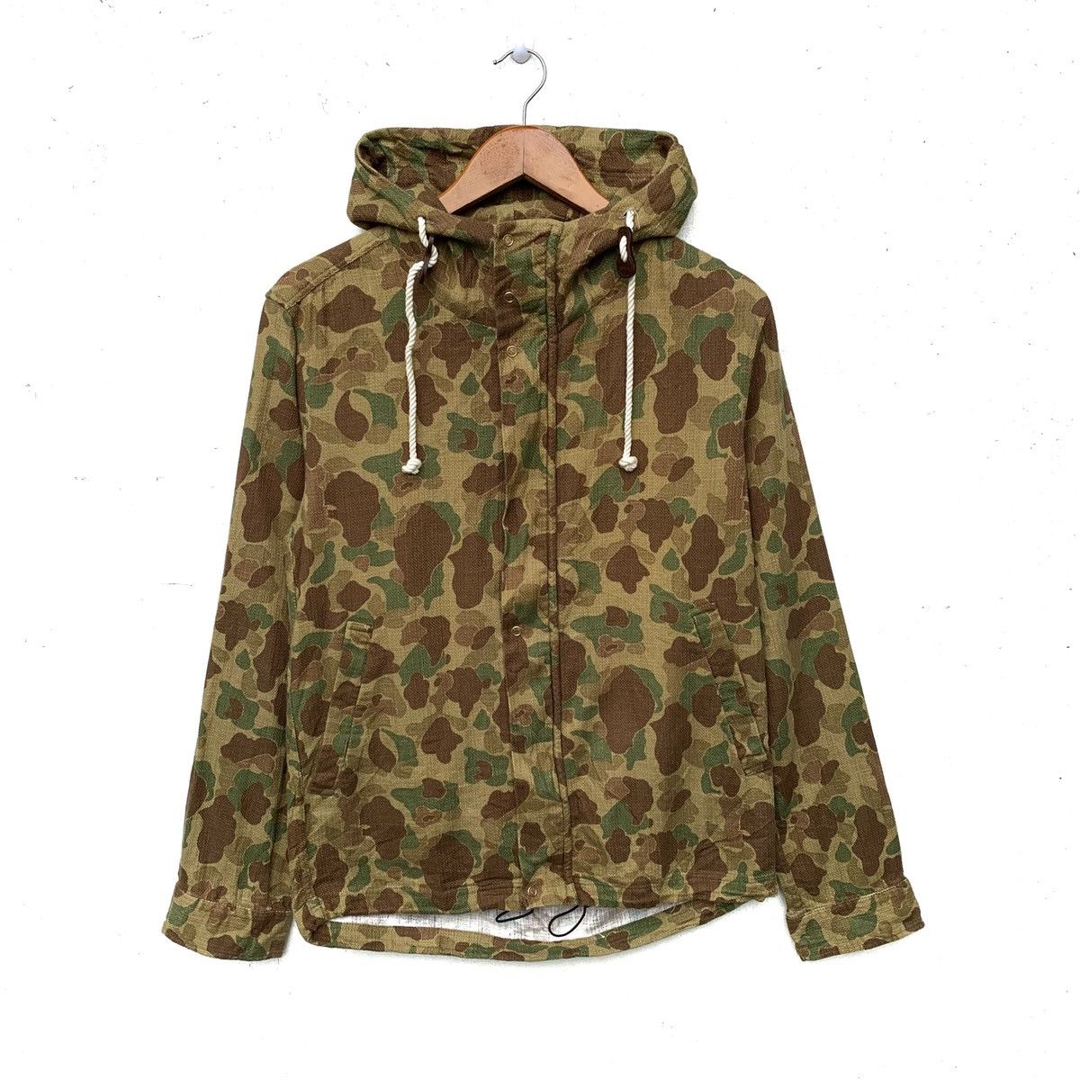 Japanese Brand Made In Japan Hibeck Hoodie Camouflage Lightweight Jacket Size US M / EU 48-50 / 2 - 1 Thumbnail