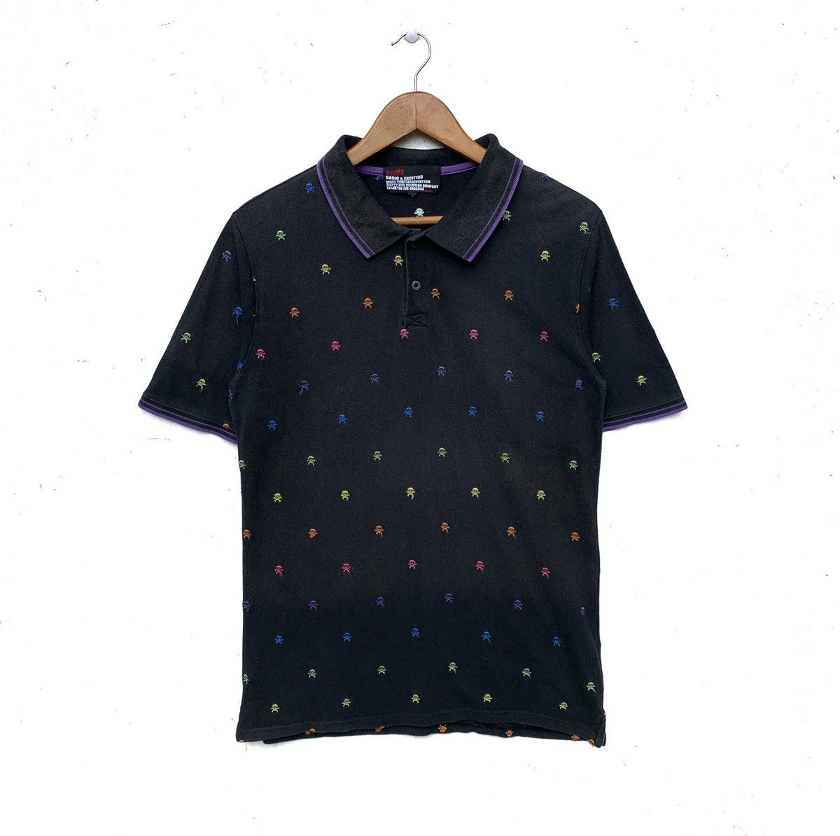Beams Plus Overprint Skull Beams Polo Shirt *SIZE ON TAG L FIT M Size US L / EU 52-54 / 3 - 1 Thumbnail