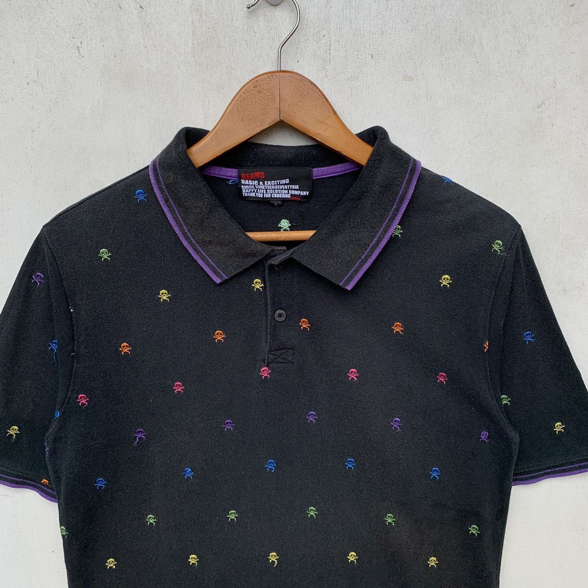 Beams Plus Overprint Skull Beams Polo Shirt *SIZE ON TAG L FIT M Size US L / EU 52-54 / 3 - 2 Thumbnail