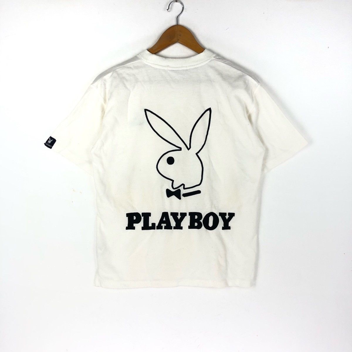 Playboy × Vintage Embroidered Big Logo Vintage Playboy Sweat Tshirt Size US M / EU 48-50 / 2 - 1 Thumbnail