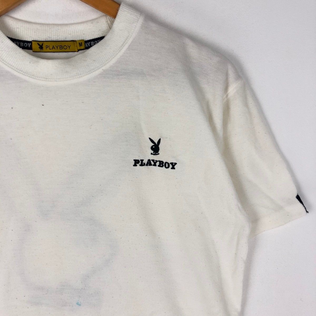 Playboy × Vintage Embroidered Big Logo Vintage Playboy Sweat Tshirt Size US M / EU 48-50 / 2 - 5 Thumbnail