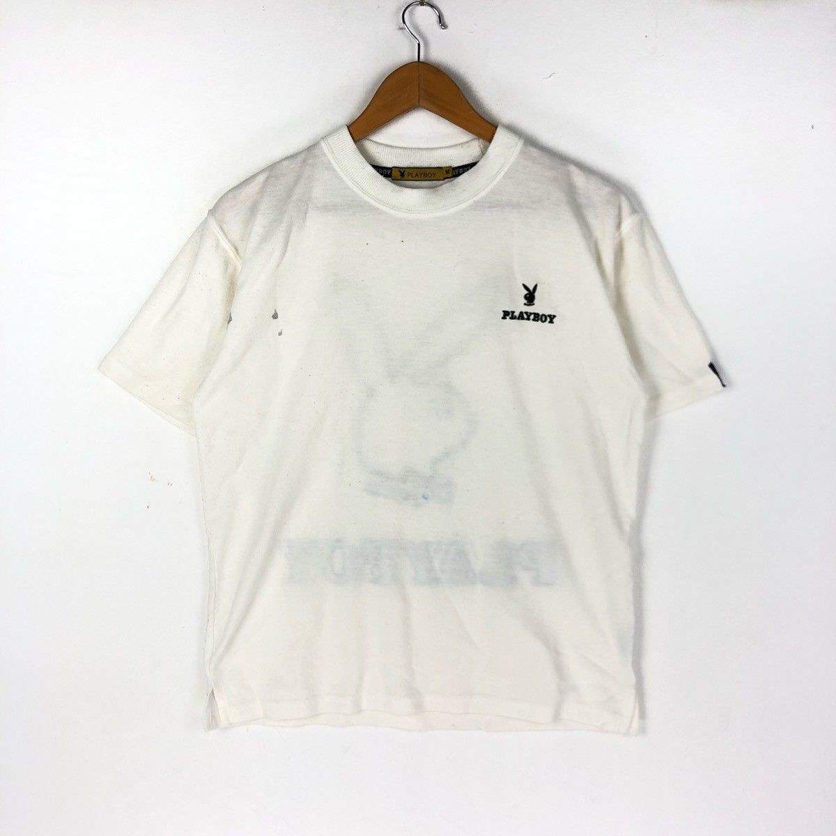 Playboy × Vintage Embroidered Big Logo Vintage Playboy Sweat Tshirt Size US M / EU 48-50 / 2 - 4 Thumbnail