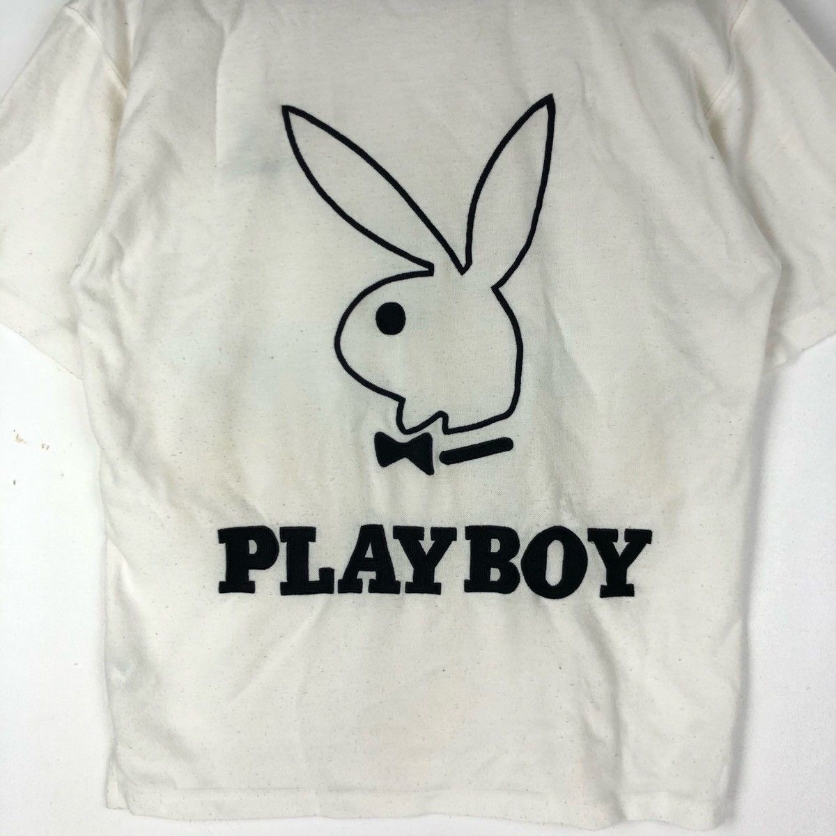 Playboy × Vintage Embroidered Big Logo Vintage Playboy Sweat Tshirt Size US M / EU 48-50 / 2 - 2 Thumbnail