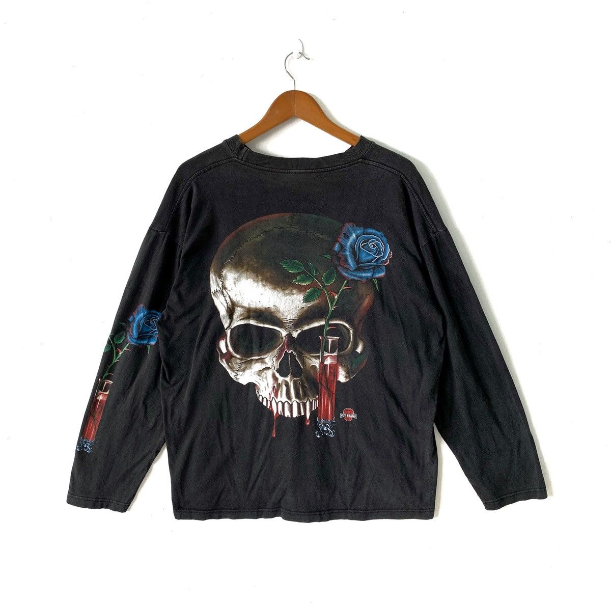 Vintage Vintage Fly Beans Gothic Long Sleeve Shirt Size US L / EU 52-54 / 3 - 1 Thumbnail