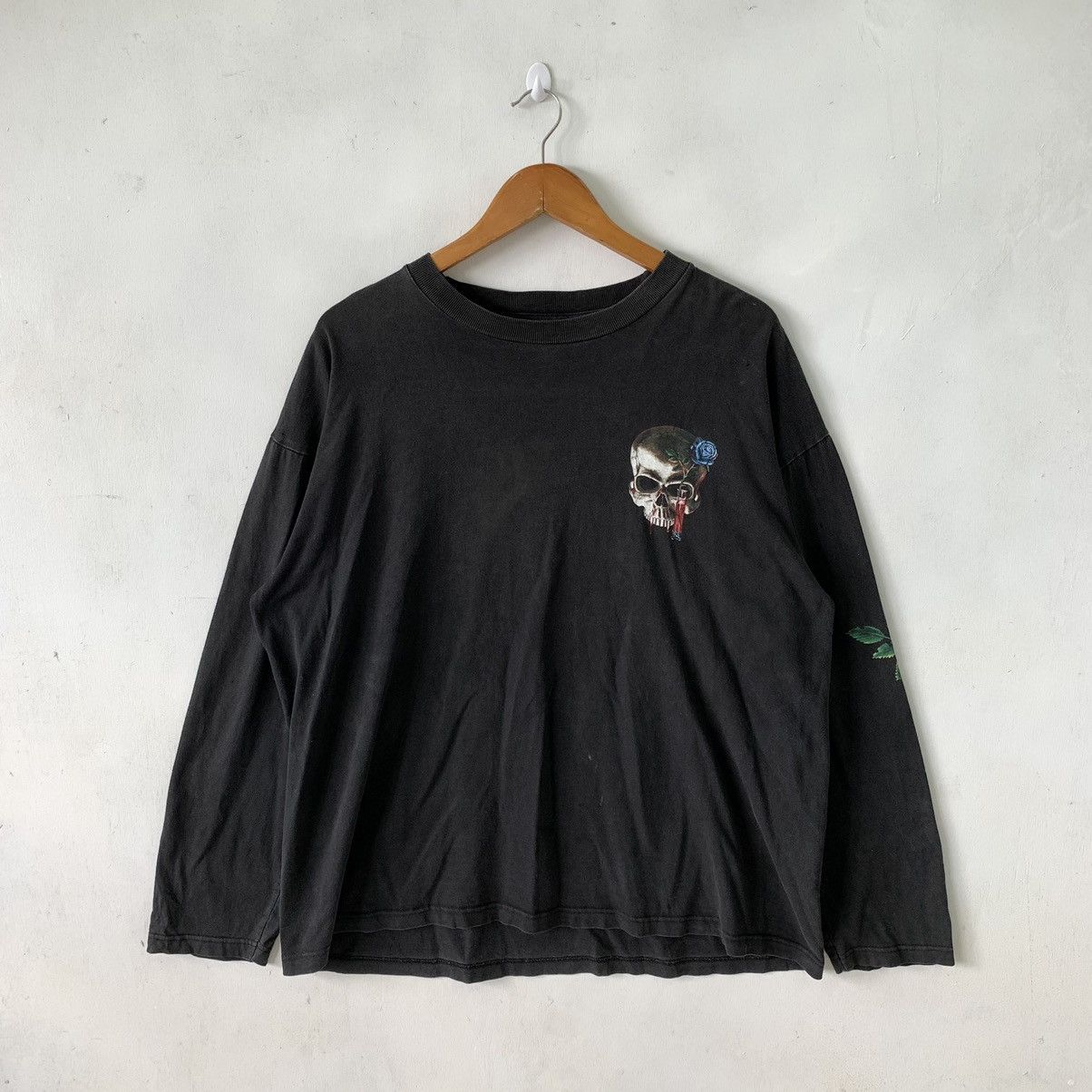 Vintage Vintage Fly Beans Gothic Long Sleeve Shirt Size US L / EU 52-54 / 3 - 4 Thumbnail