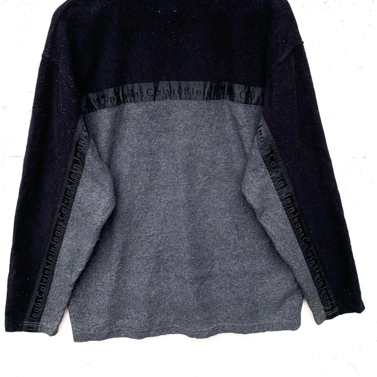 Calvin Klein × Vintage Vintage Calvin Klein Sidetape Fleece Quarter Zip Sweatshirt Size US L / EU 52-54 / 3 - 7 Thumbnail