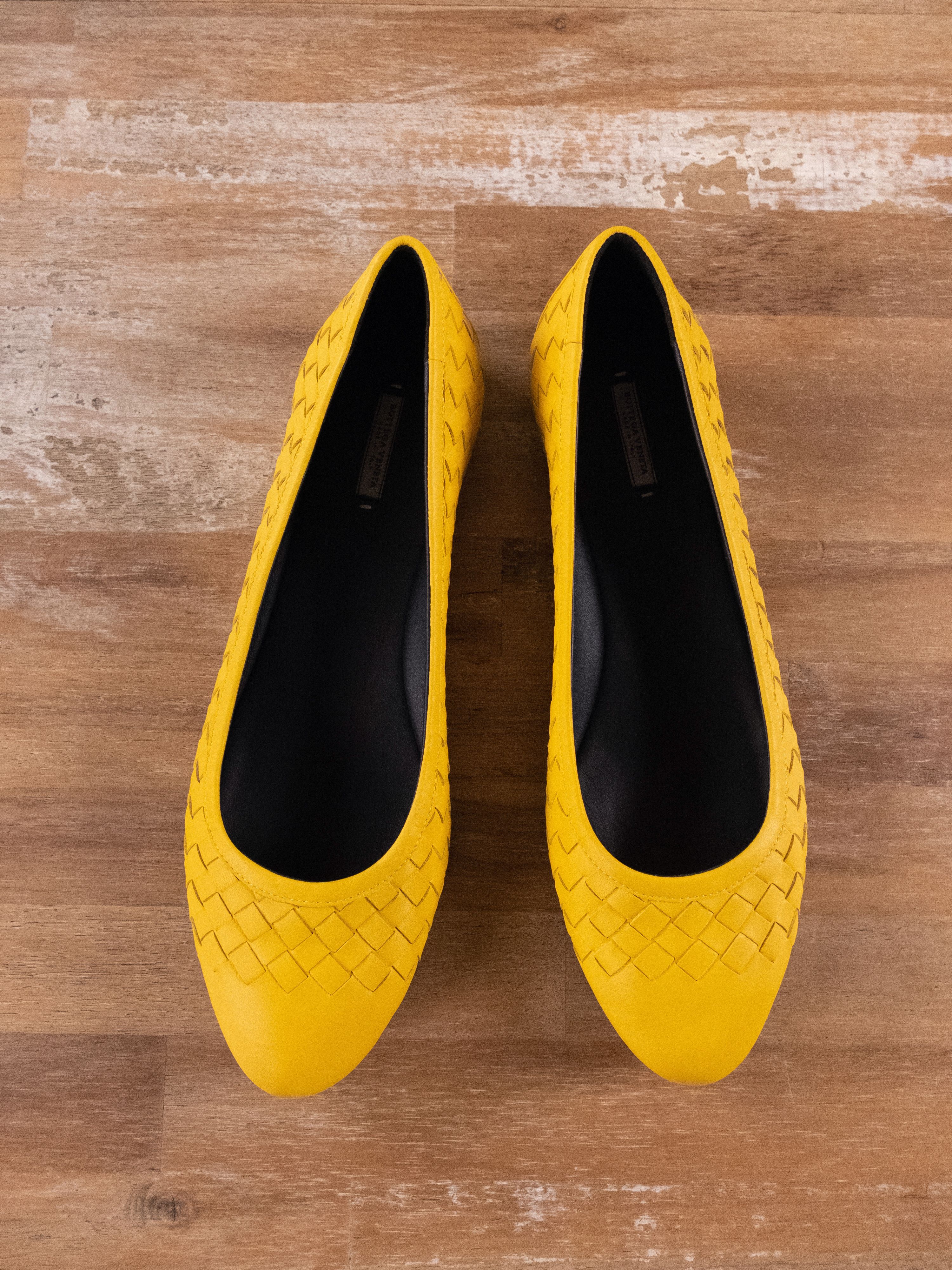 Bottega Veneta BOTTEGA VENETA sunset yellow leather ballet flats shoes 40 Size US 10 / IT 40 - 2 Thumbnail