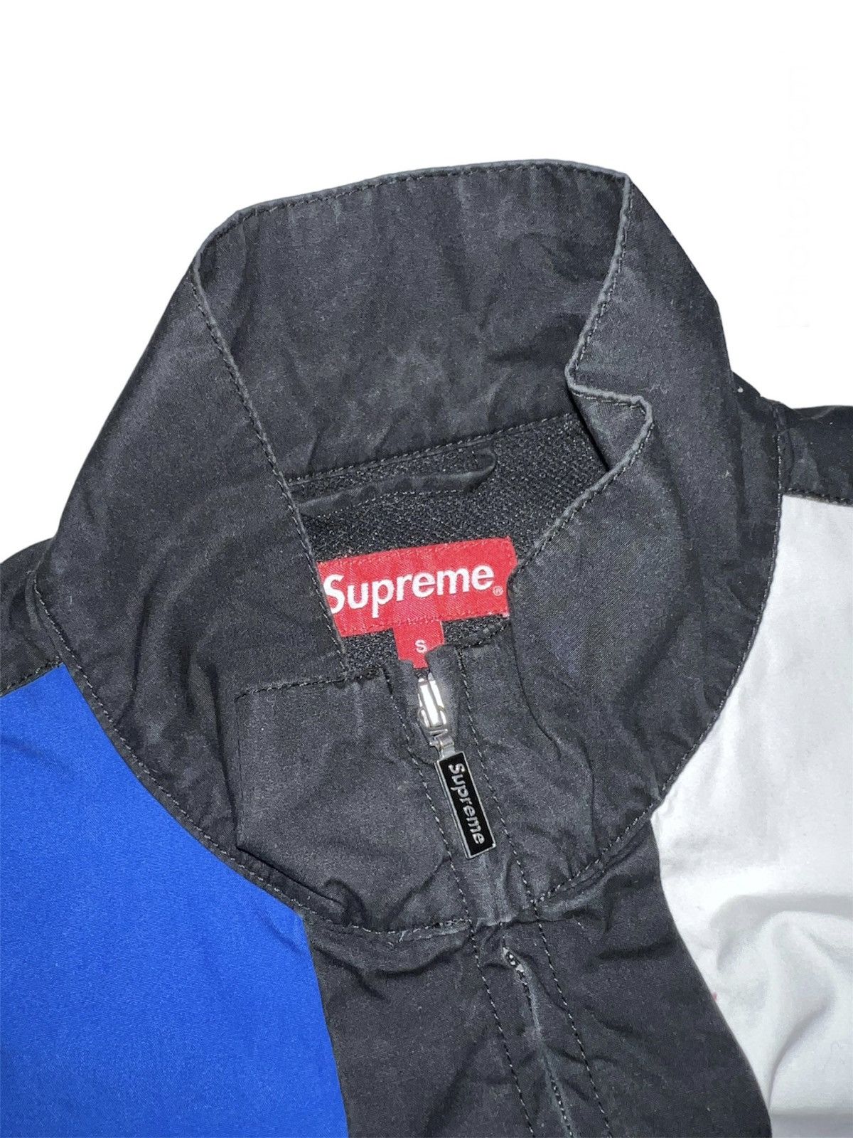 Supreme color blocked track jacket deals