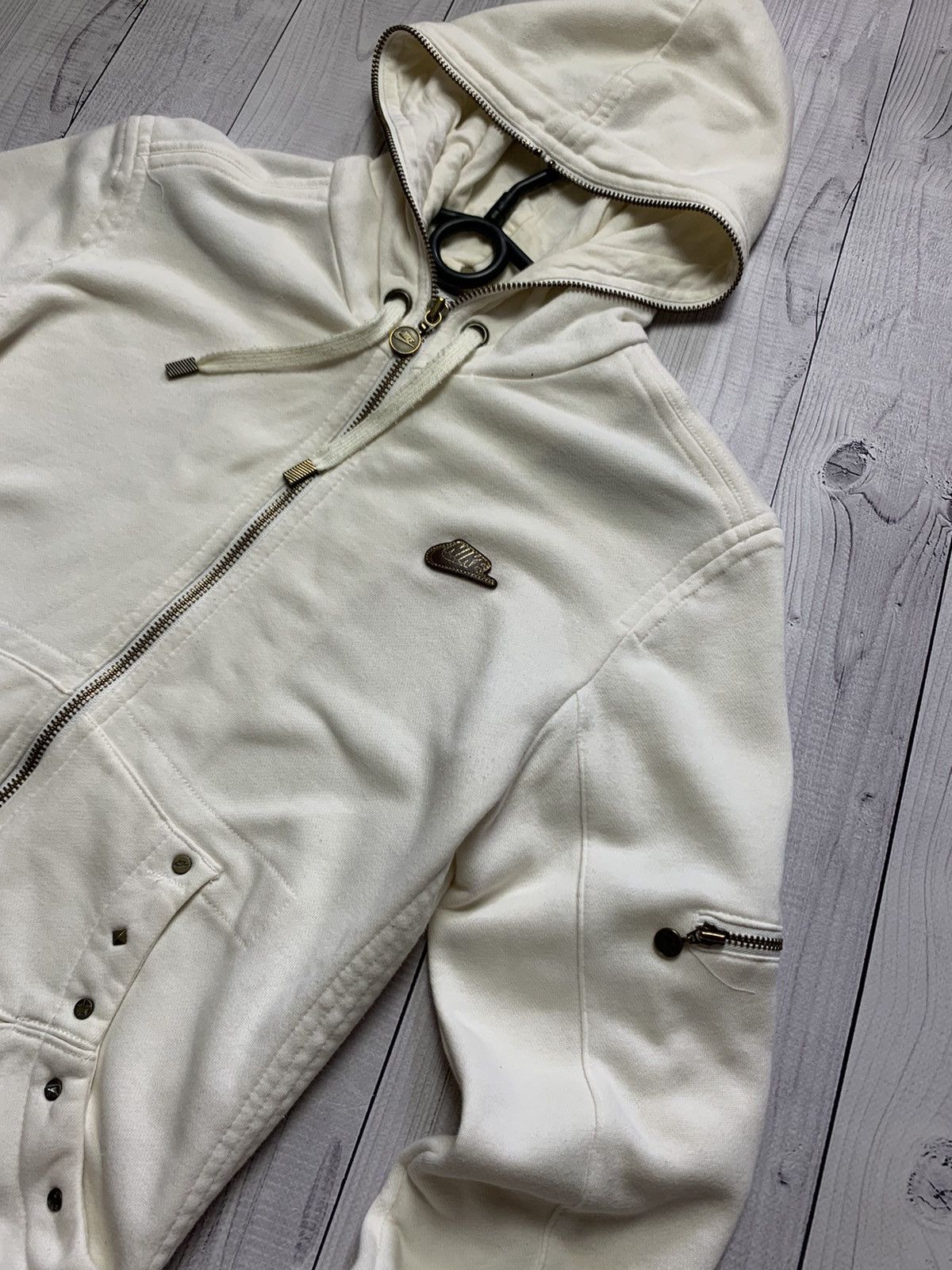 Nike × Vintage Vintage Nike zip hoodie rare logo zip pocket size S Size S / US 4 / IT 40 - 2 Thumbnail