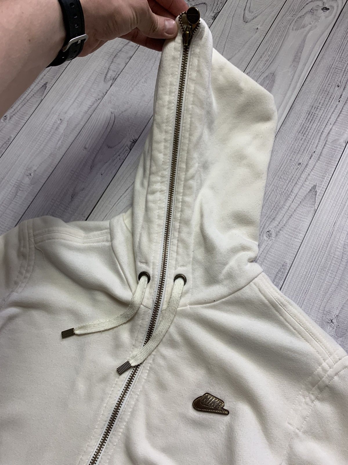 Nike × Vintage Vintage Nike zip hoodie rare logo zip pocket size S Size S / US 4 / IT 40 - 4 Thumbnail