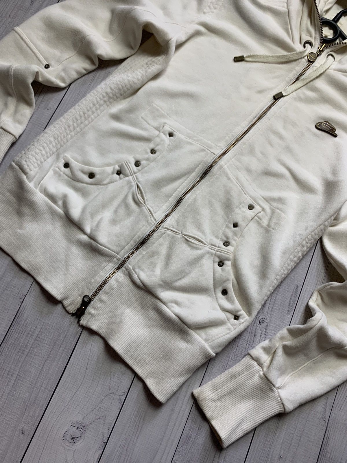 Nike × Vintage Vintage Nike zip hoodie rare logo zip pocket size S Size S / US 4 / IT 40 - 3 Thumbnail