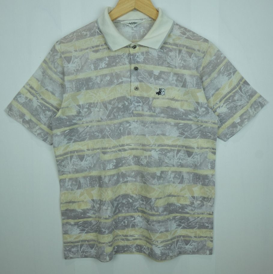 Japanese Brand Japanese Vintage 90's BLACK & WHITE Sportswear Polo Shirt Size US M / EU 48-50 / 2 - 2 Thumbnail