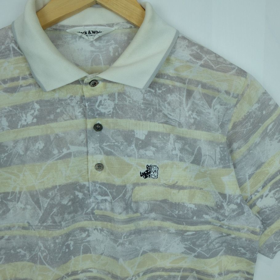 Japanese Brand Japanese Vintage 90's BLACK & WHITE Sportswear Polo Shirt Size US M / EU 48-50 / 2 - 3 Thumbnail