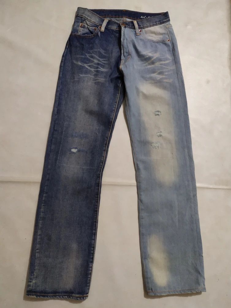 Japanese Brand 🔥Hot Ticket 2 Tone Straight Denim Size US 29 - 5 Thumbnail