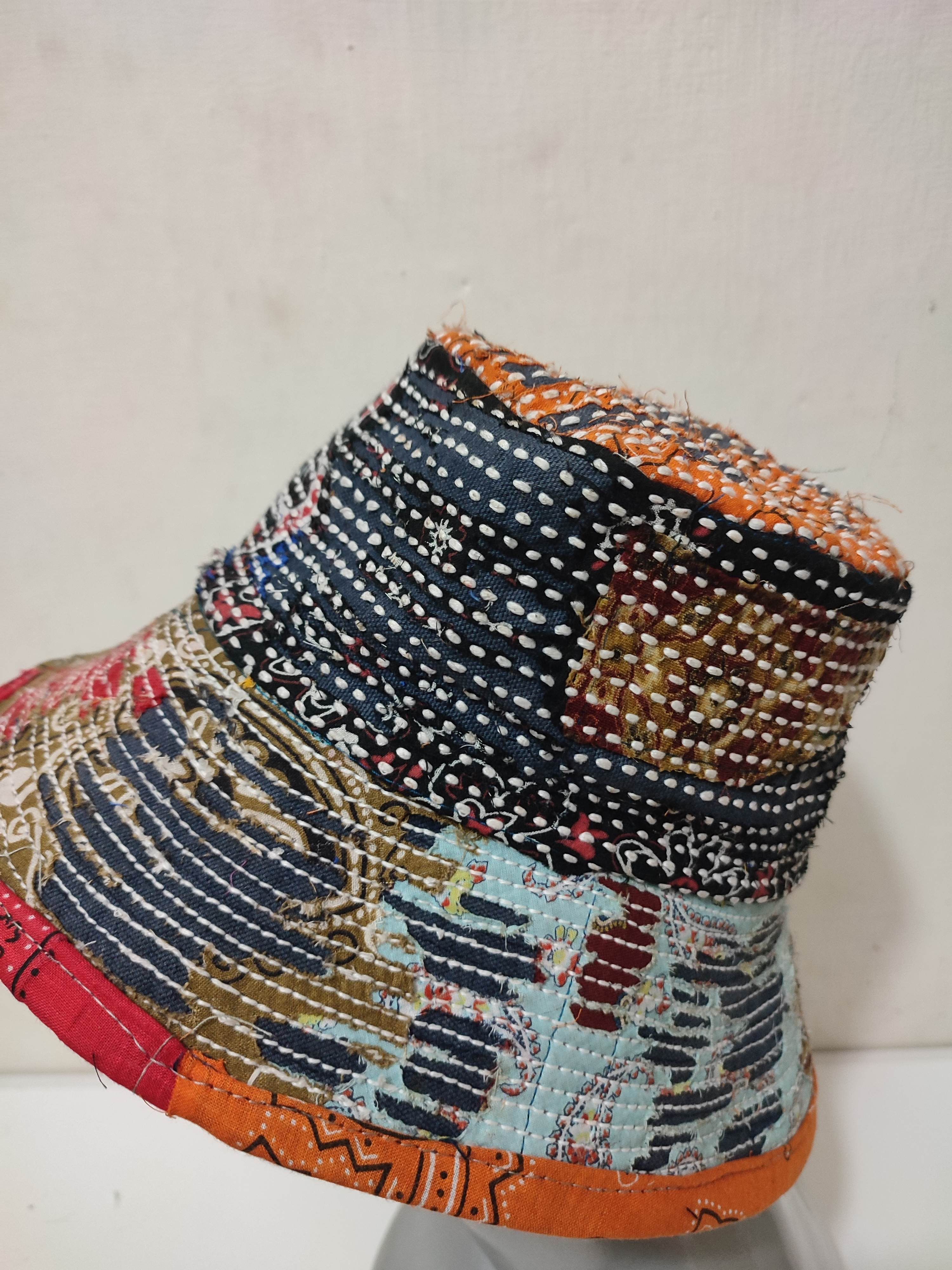 Art Comes First 🔥Beautifull Distressed Patchwork Paisley Bucket Hats Boro Size ONE SIZE - 6 Thumbnail