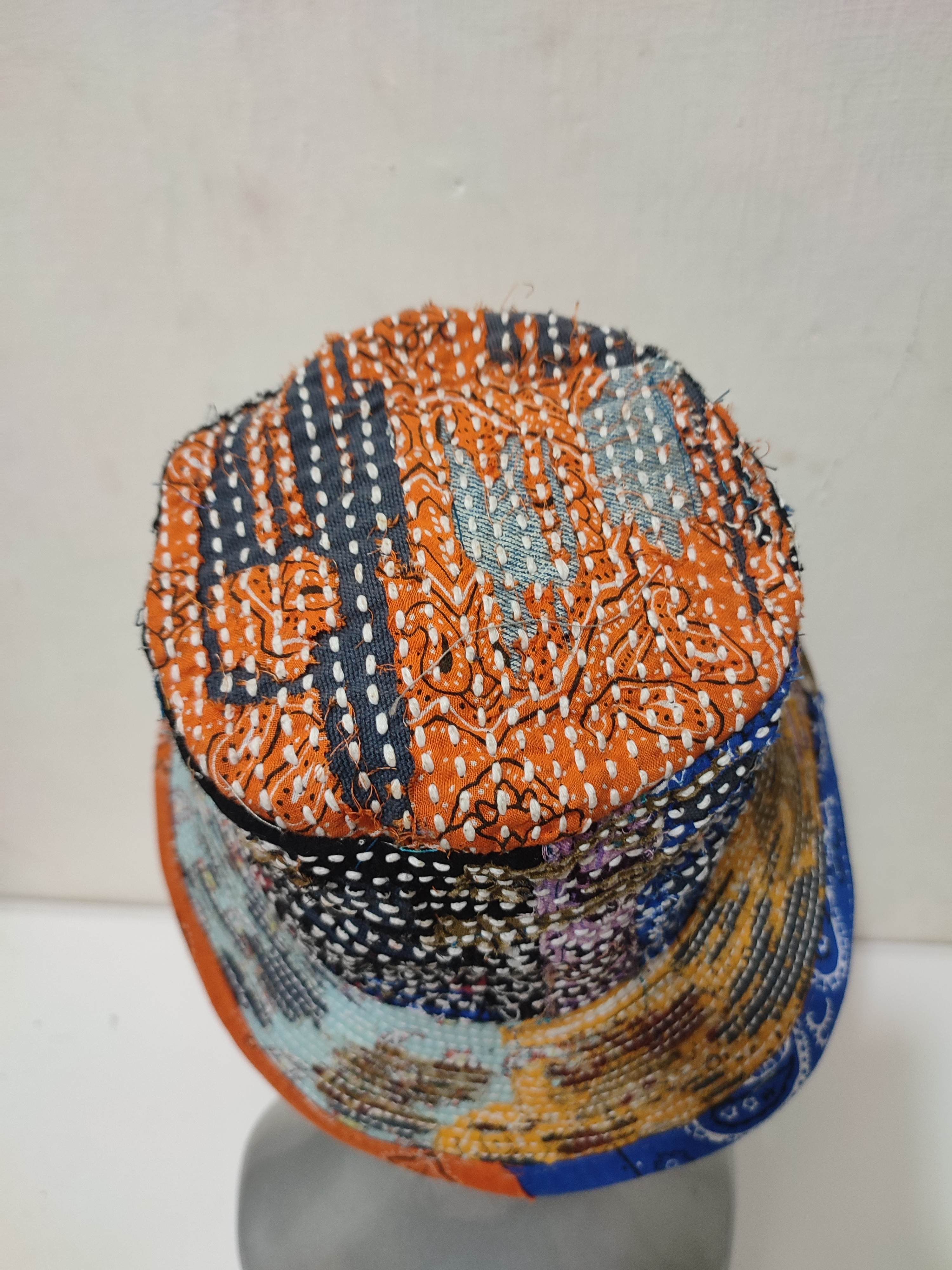 Art Comes First 🔥Beautifull Distressed Patchwork Paisley Bucket Hats Boro Size ONE SIZE - 10 Thumbnail