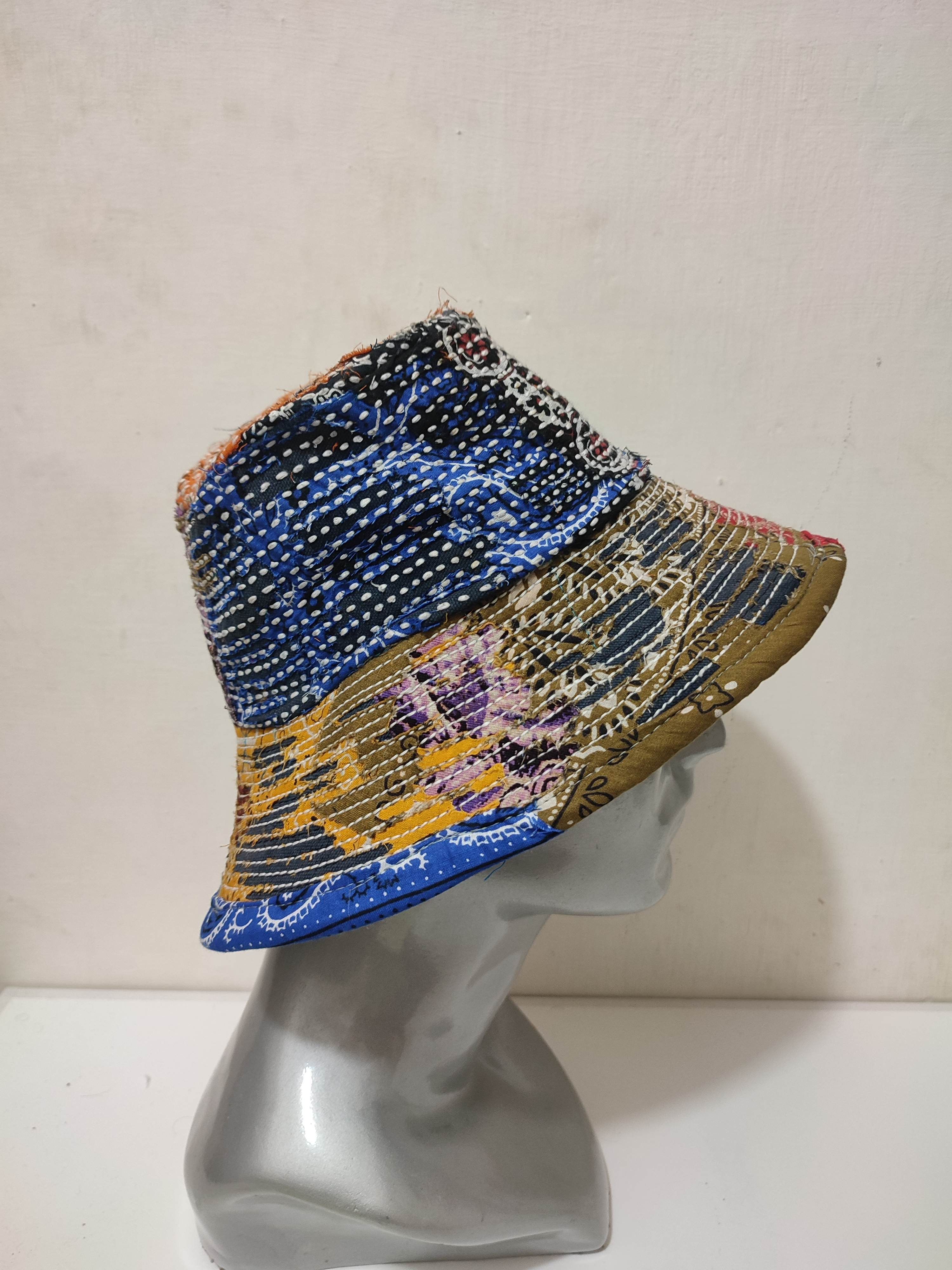 image of 1 Of 1 x Art Comes First Beautifull Distressed Patchwork Paisley Bucket Hats Boro, Men's
