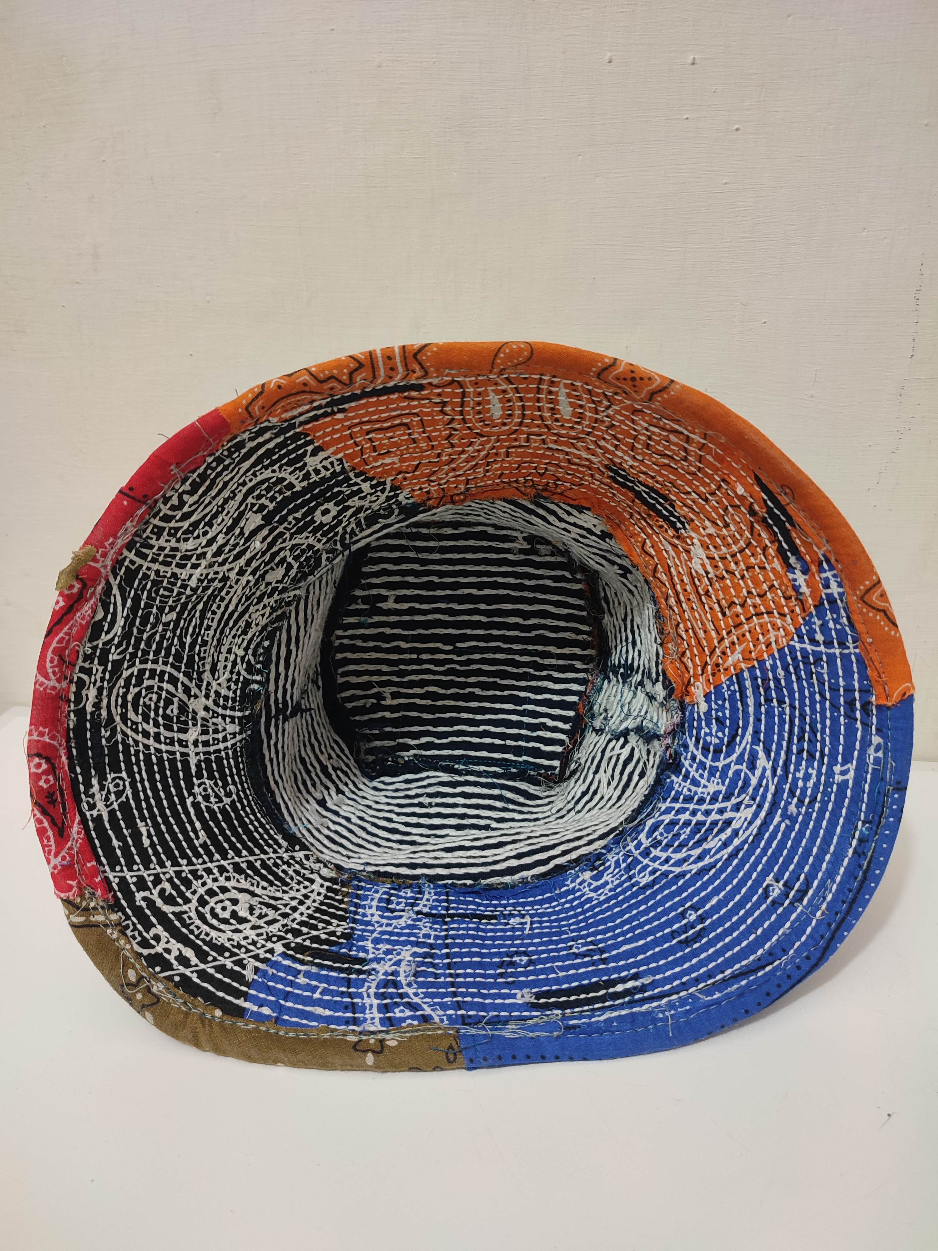 Art Comes First 🔥Beautifull Distressed Patchwork Paisley Bucket Hats Boro Size ONE SIZE - 14 Thumbnail