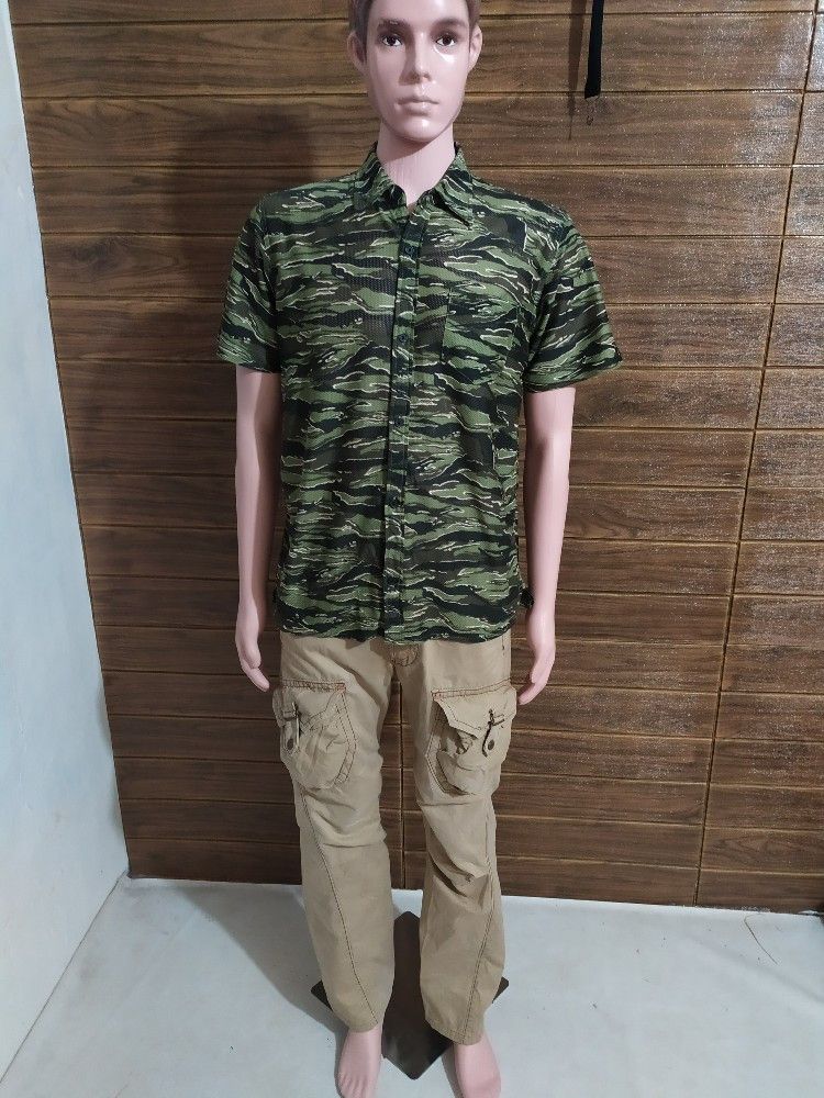 Edwin × Japanese Brand 🔥Edwin 505 khaki Cargo pants Nice Design Pocket Tactical Size US 30 / EU 46 - 2 Thumbnail
