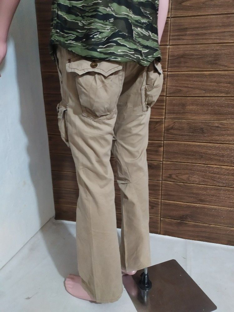 Edwin × Japanese Brand 🔥Edwin 505 khaki Cargo pants Nice Design Pocket Tactical Size US 30 / EU 46 - 4 Thumbnail