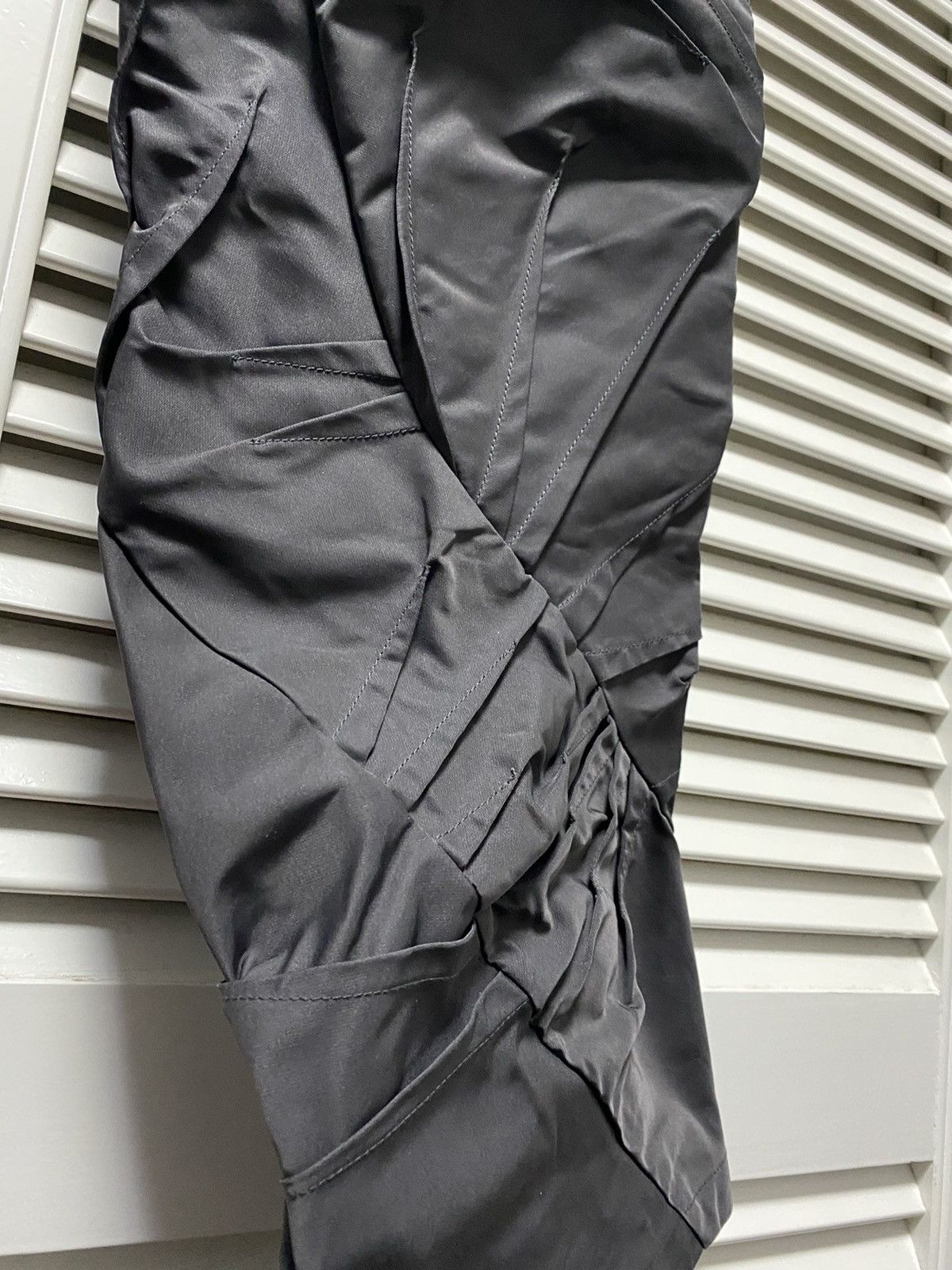 POST ARCHIVE FACTION (PAF) 4.0+ Left Straight-Leg Panelled Ruched Tech-Shell Pants Size US 33 - 4 Thumbnail