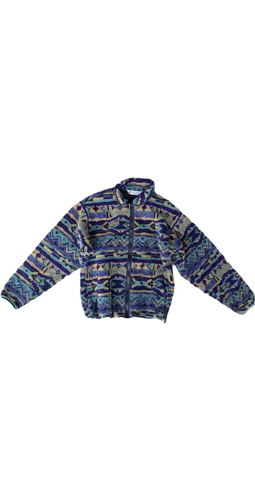 image of VTG 90’S Aztec Columbia Sherpa Fleece Jacket, Men's (Size Small)