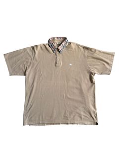 Burberry Nova Check Polo Shirt Beige, Medium