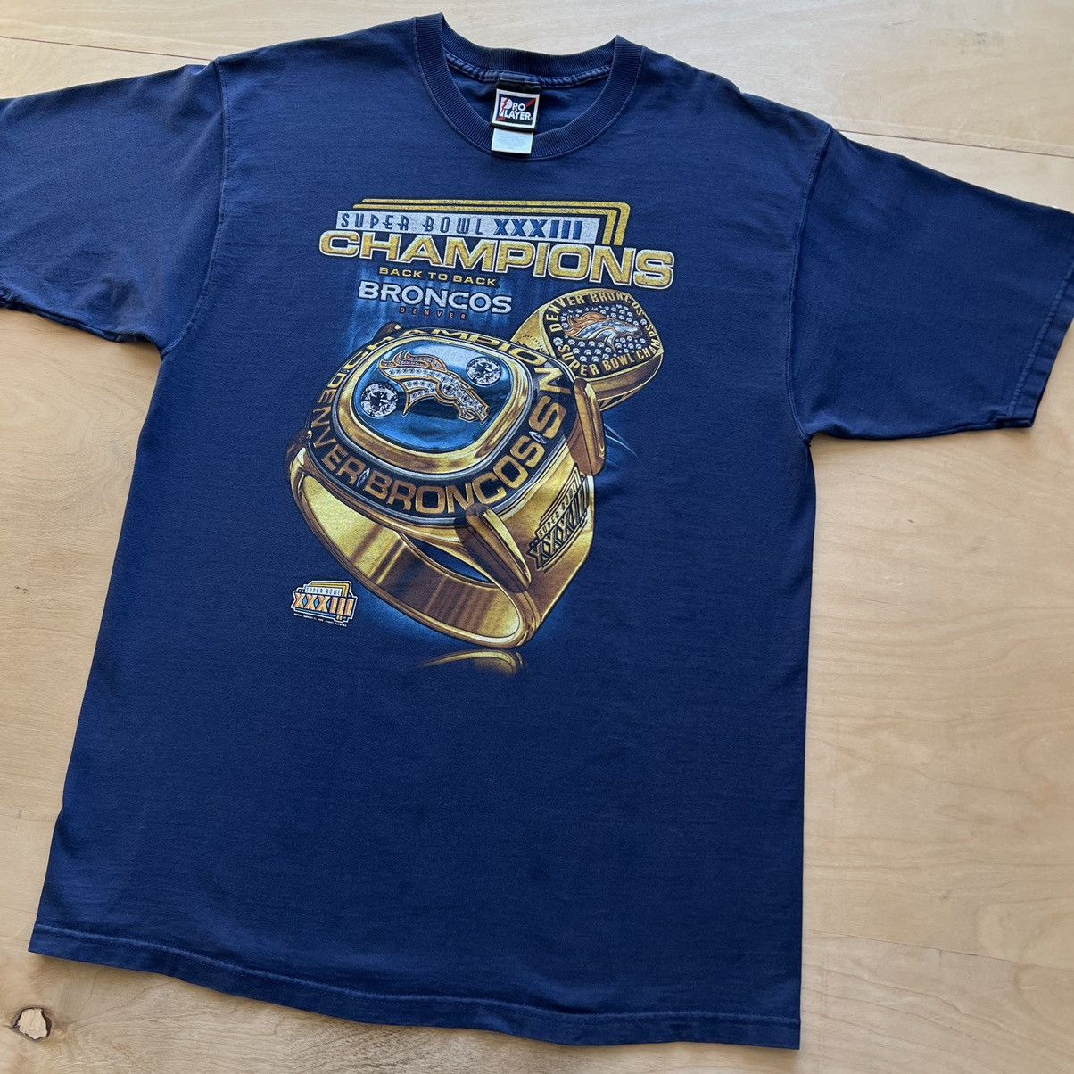 NFL × Pro Player × Vintage Vintage Denver Broncos Super Bowl Champions Shirt L Blue 90s Size US L / EU 52-54 / 3 - 5 Thumbnail