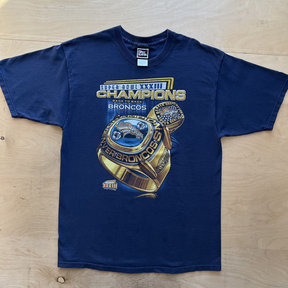 NFL × Pro Player × Vintage Vintage Denver Broncos Super Bowl Champions Shirt L Blue 90s Size US L / EU 52-54 / 3 - 1 Thumbnail