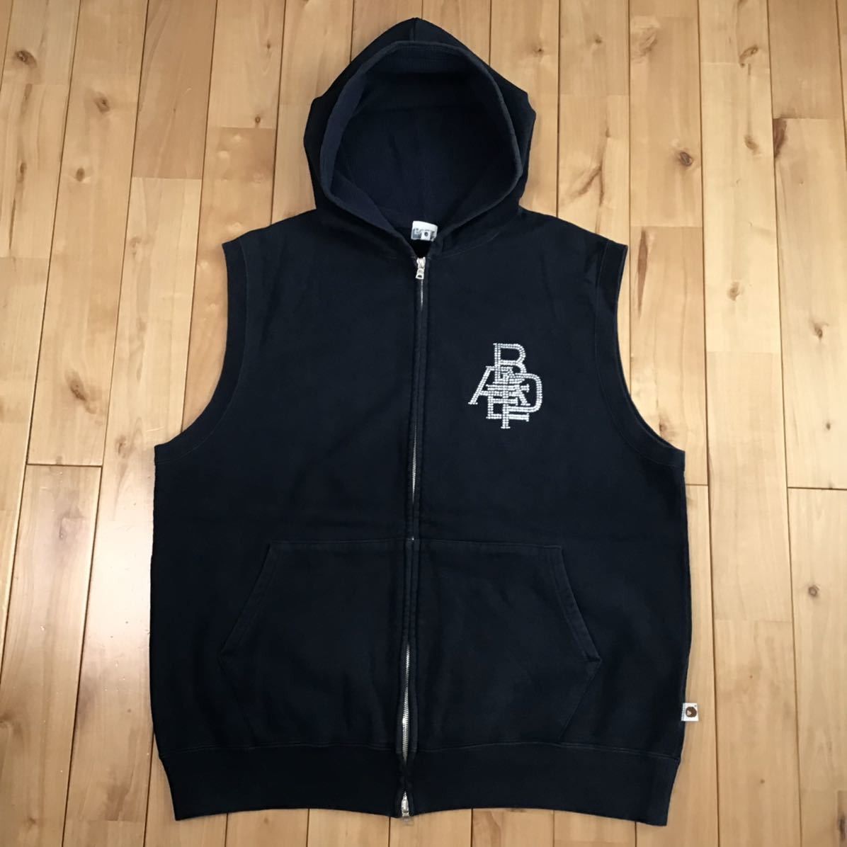 Bape × Swarovski Swarovski BAPE zip hoodie sweat vest navy ape NIGO Size US XL / EU 56 / 4 - 2 Thumbnail