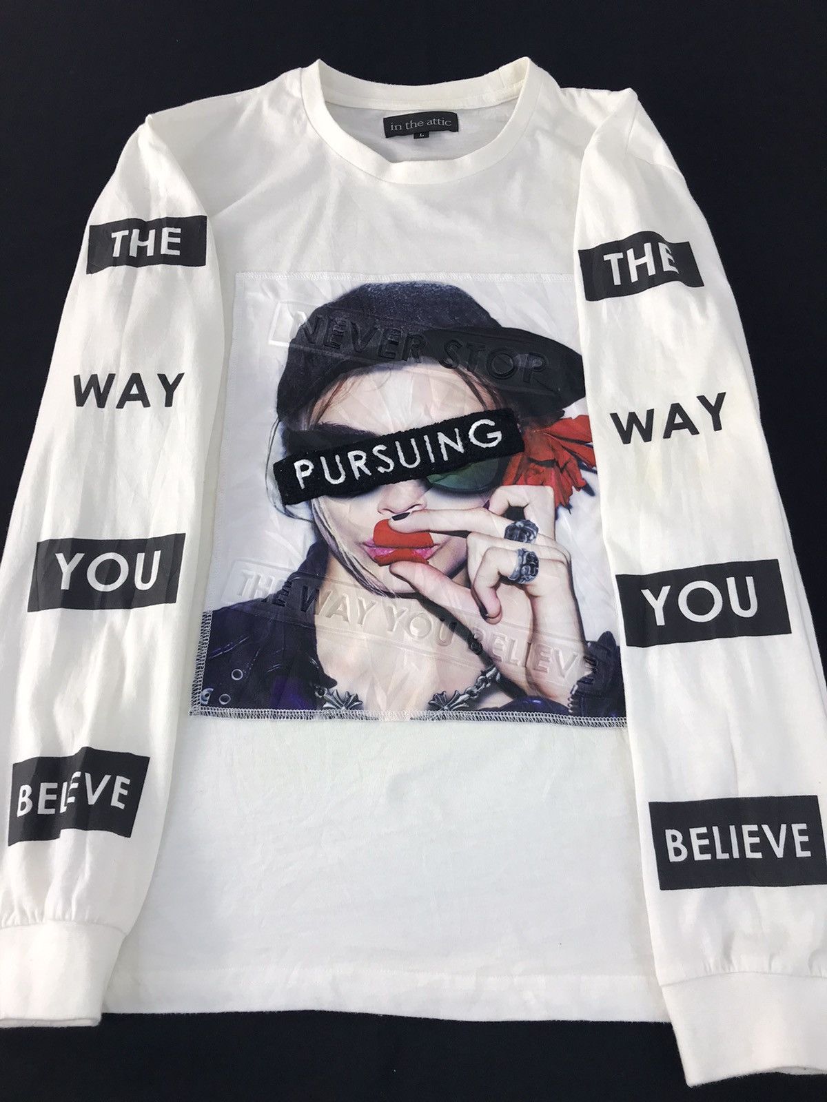 In The Attic × Japanese Brand In The Attic Long Sleeve Big Logo Girl Design Size US M / EU 48-50 / 2 - 4 Thumbnail