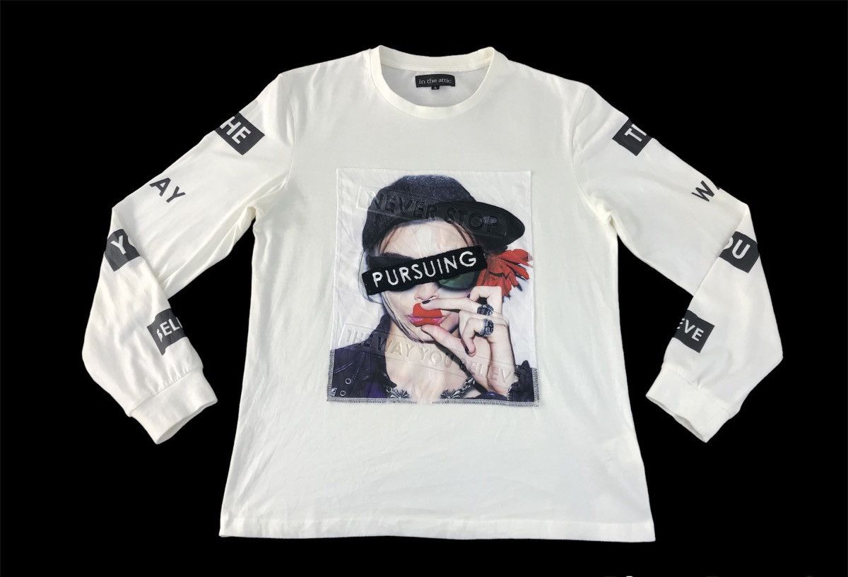 In The Attic × Japanese Brand In The Attic Long Sleeve Big Logo Girl Design Size US M / EU 48-50 / 2 - 1 Thumbnail