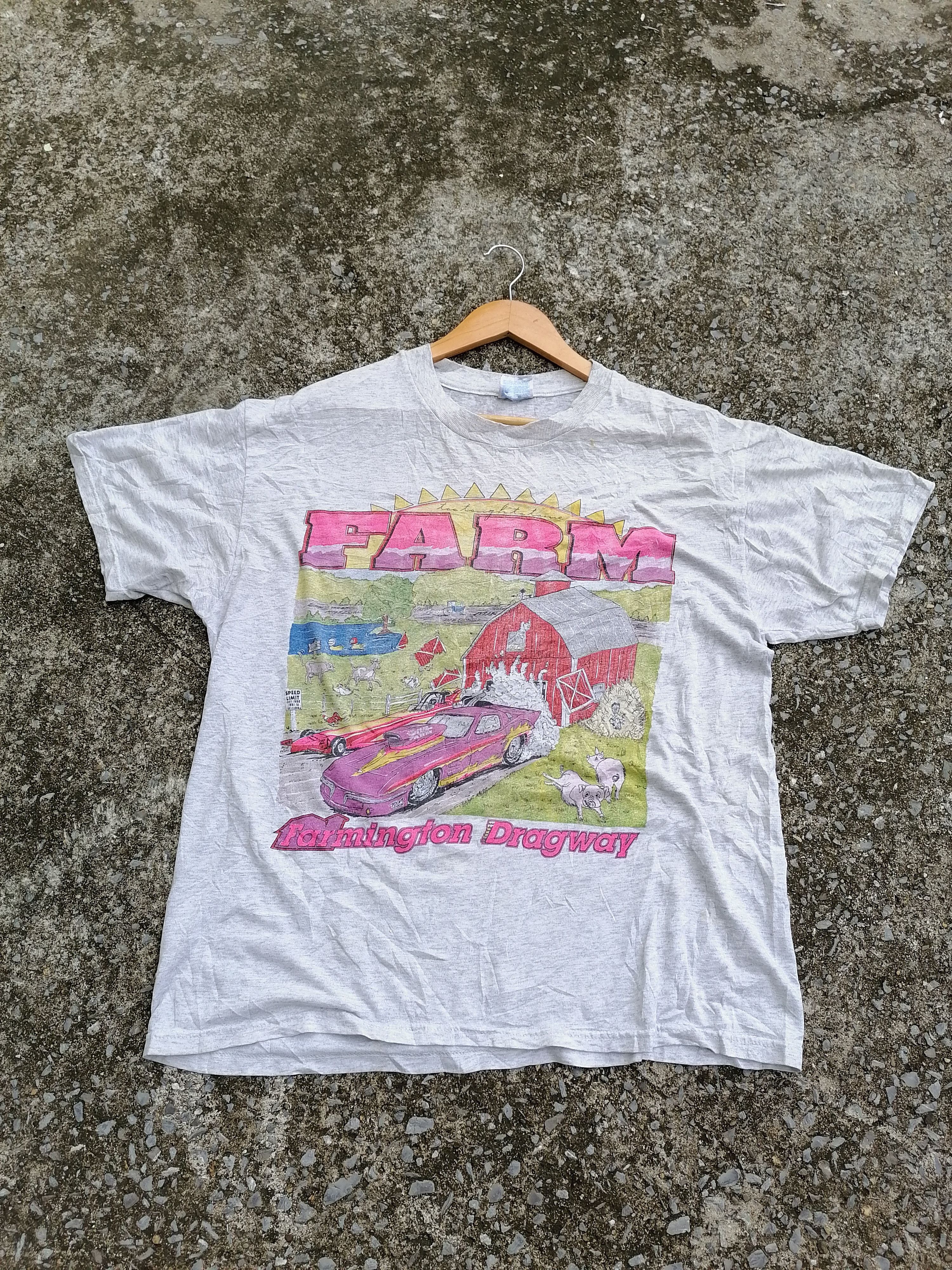 Hanes × Vintage Vintage Hanes Farmington Dragway Tee Size US XL / EU 56 / 4 - 1 Thumbnail