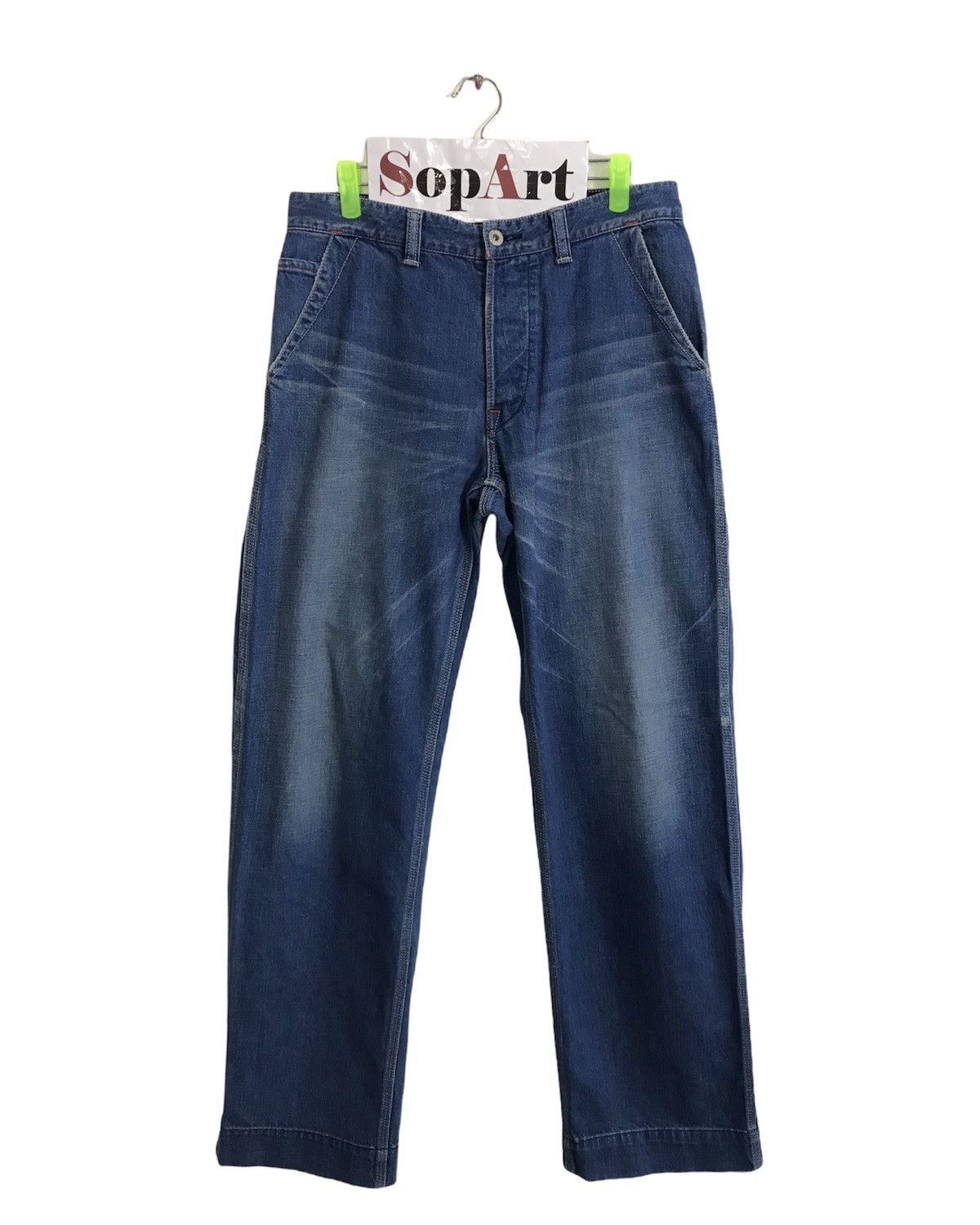 image of Polo Ralph Lauren Vintage Polo Jeans Company Buckle Back Singgle Pocket in Blue, Men's (Size 32)