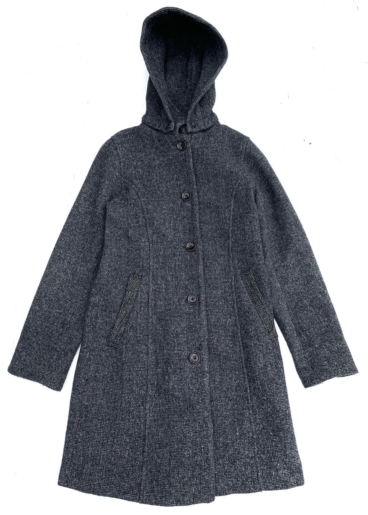 Harris Tweed × Japanese Brand 🔥 Harris Tweed X Chime Wool Hoodie Trench Coat Jacket Size US S / EU 44-46 / 1 - 2 Thumbnail