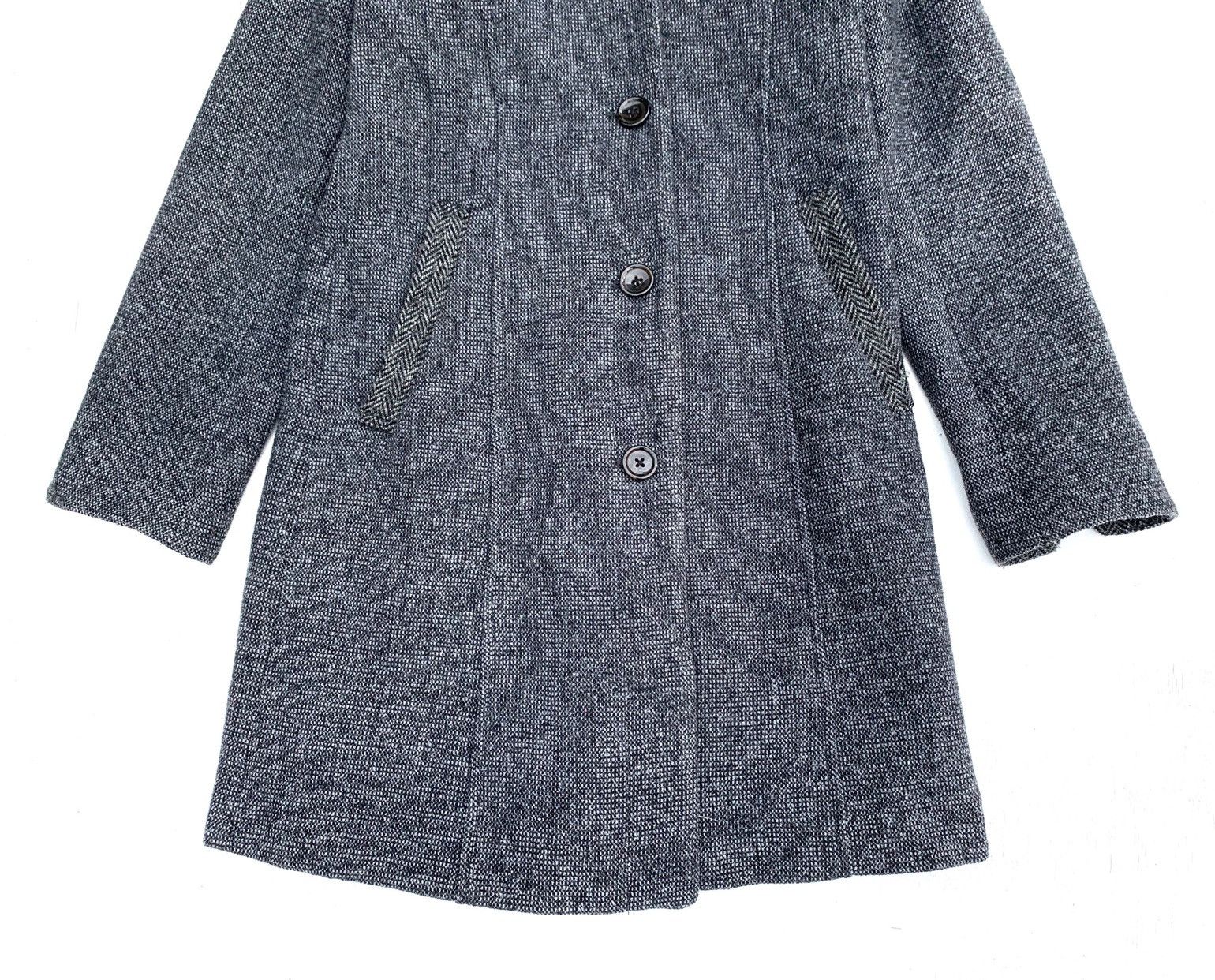 Harris Tweed × Japanese Brand 🔥 Harris Tweed X Chime Wool Hoodie Trench Coat Jacket Size US S / EU 44-46 / 1 - 4 Thumbnail