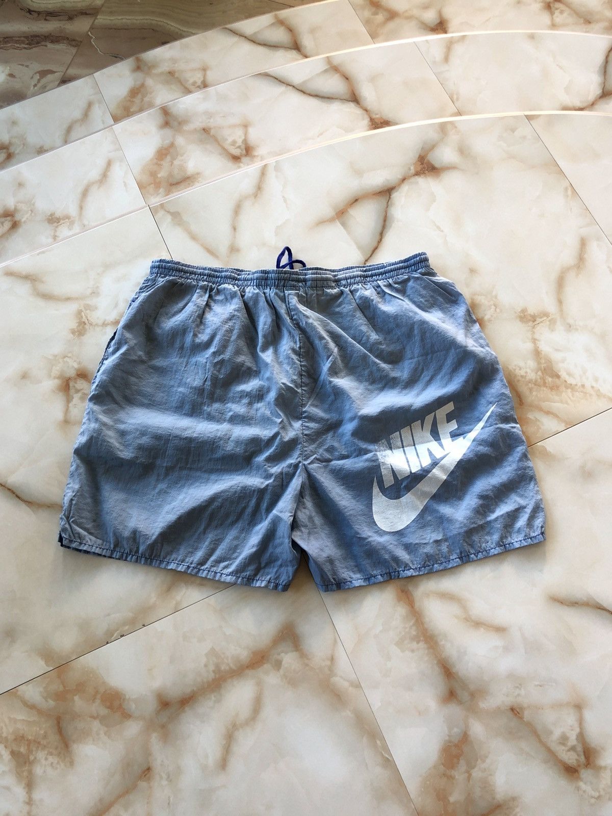 Nike × Nike ACG × Vintage 90s Vintage Nike Big Logo Nylon Shorts Size US 34 / EU 50 - 4 Thumbnail