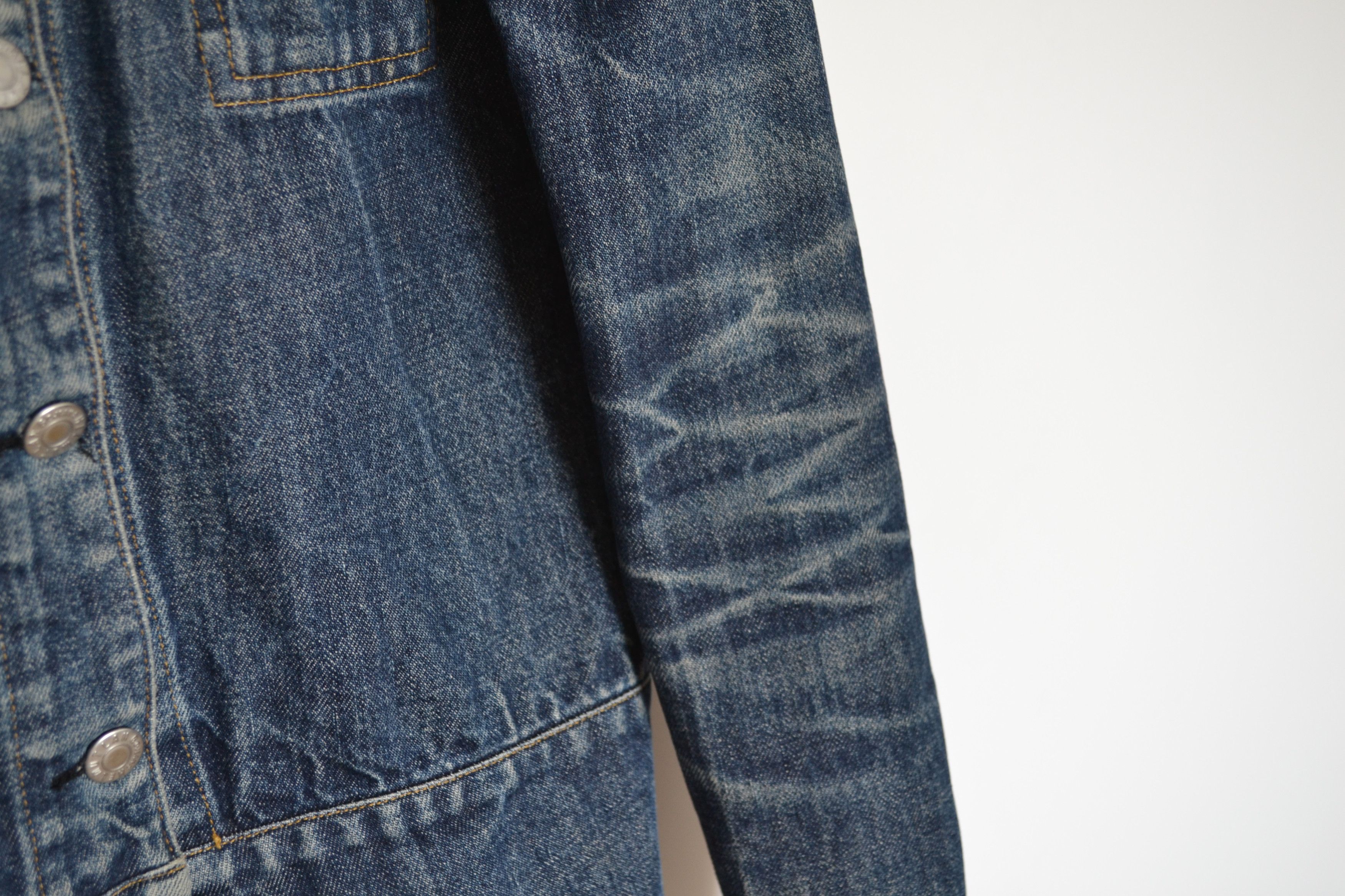 Helmut Lang Helmut Lang Denim Jacket Distressed 1996 Vintage Blue Size US XS / EU 42 / 0 - 8 Thumbnail