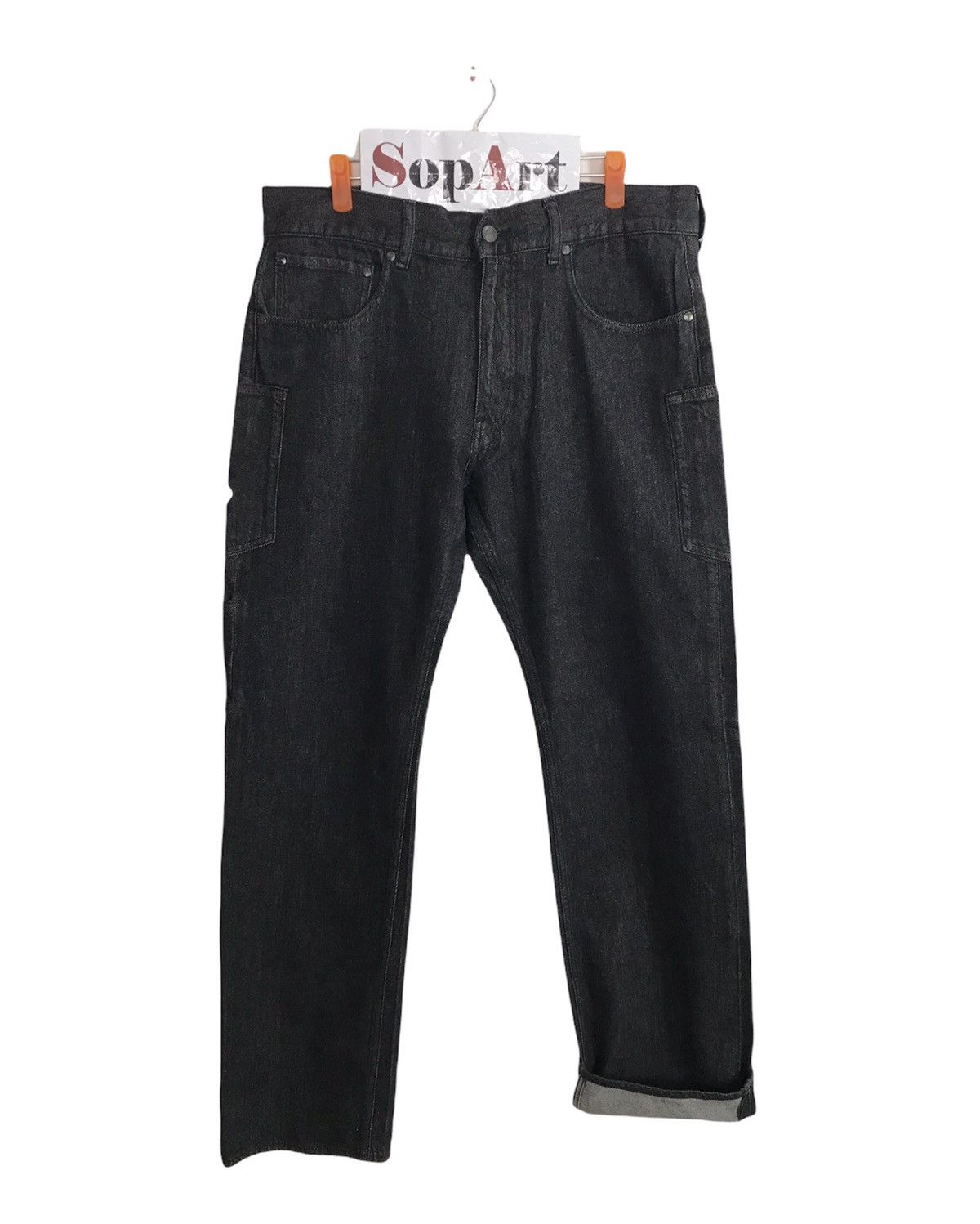 image of Studio Seven Childhood Dream Tactical Pocket Jeans in Black, Men's (Size 35)