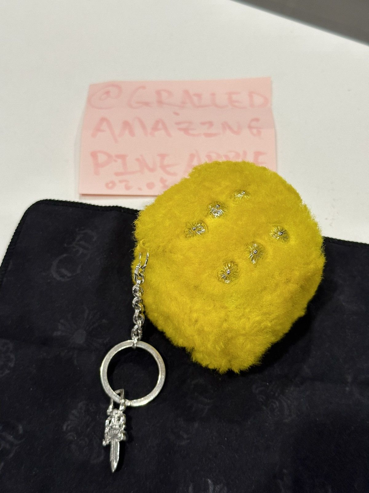 Chrome Hearts Chrome Hearts Fuzzy Dice Keychain | Grailed