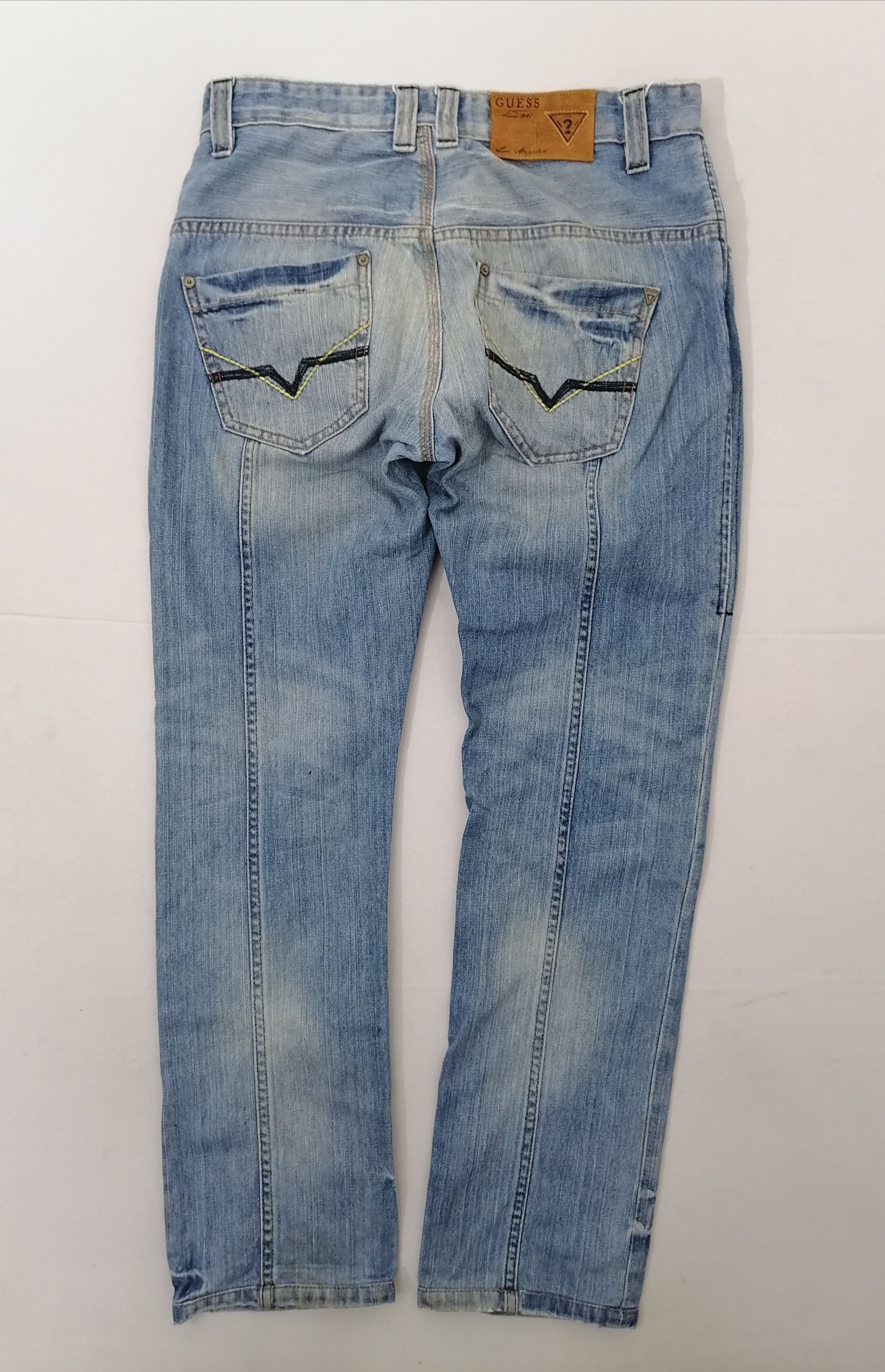 Guess × Vintage Guess Embroidered Denim Jeans Size US 31 - 2 Thumbnail