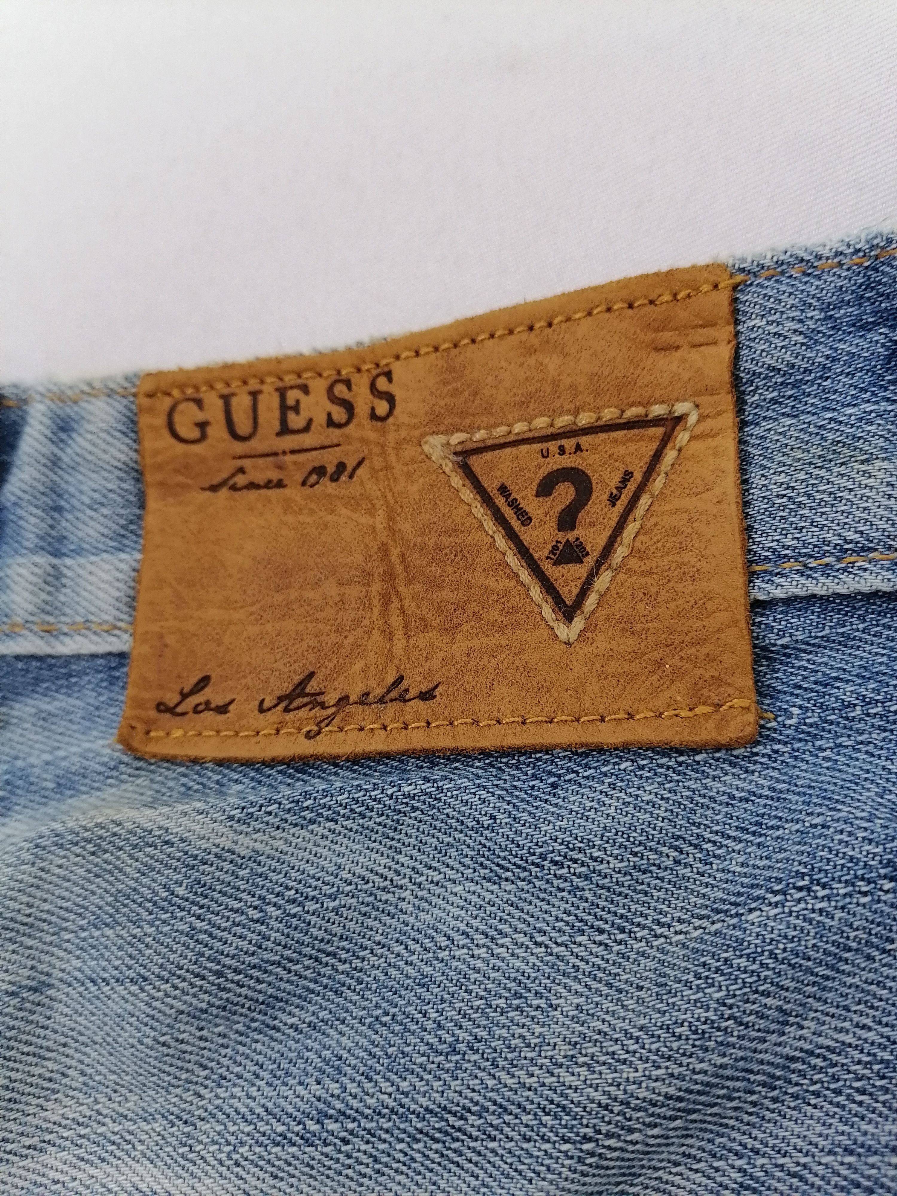 Guess × Vintage Guess Embroidered Denim Jeans Size US 31 - 7 Thumbnail