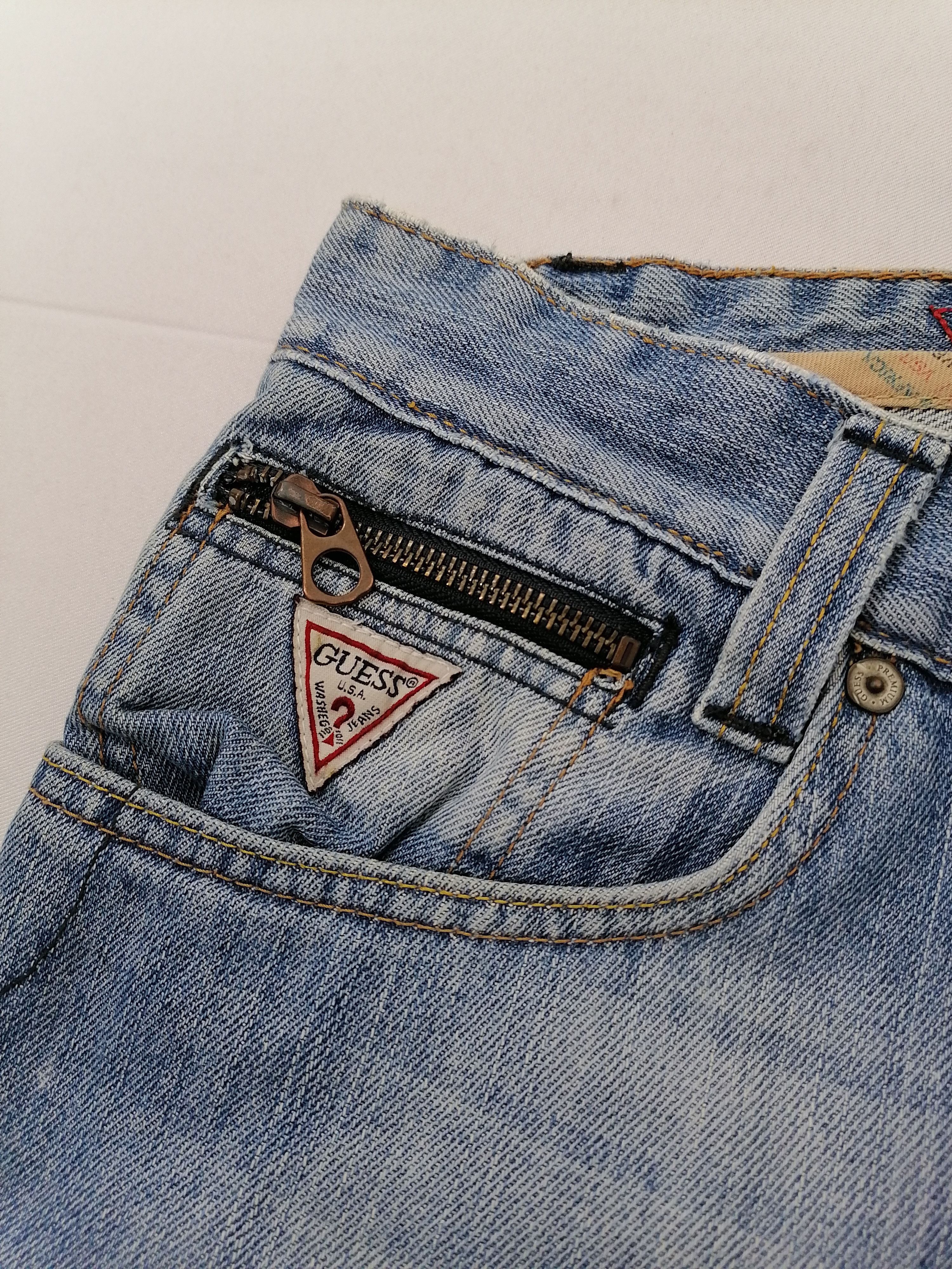 Guess × Vintage Guess Embroidered Denim Jeans Size US 31 - 3 Thumbnail